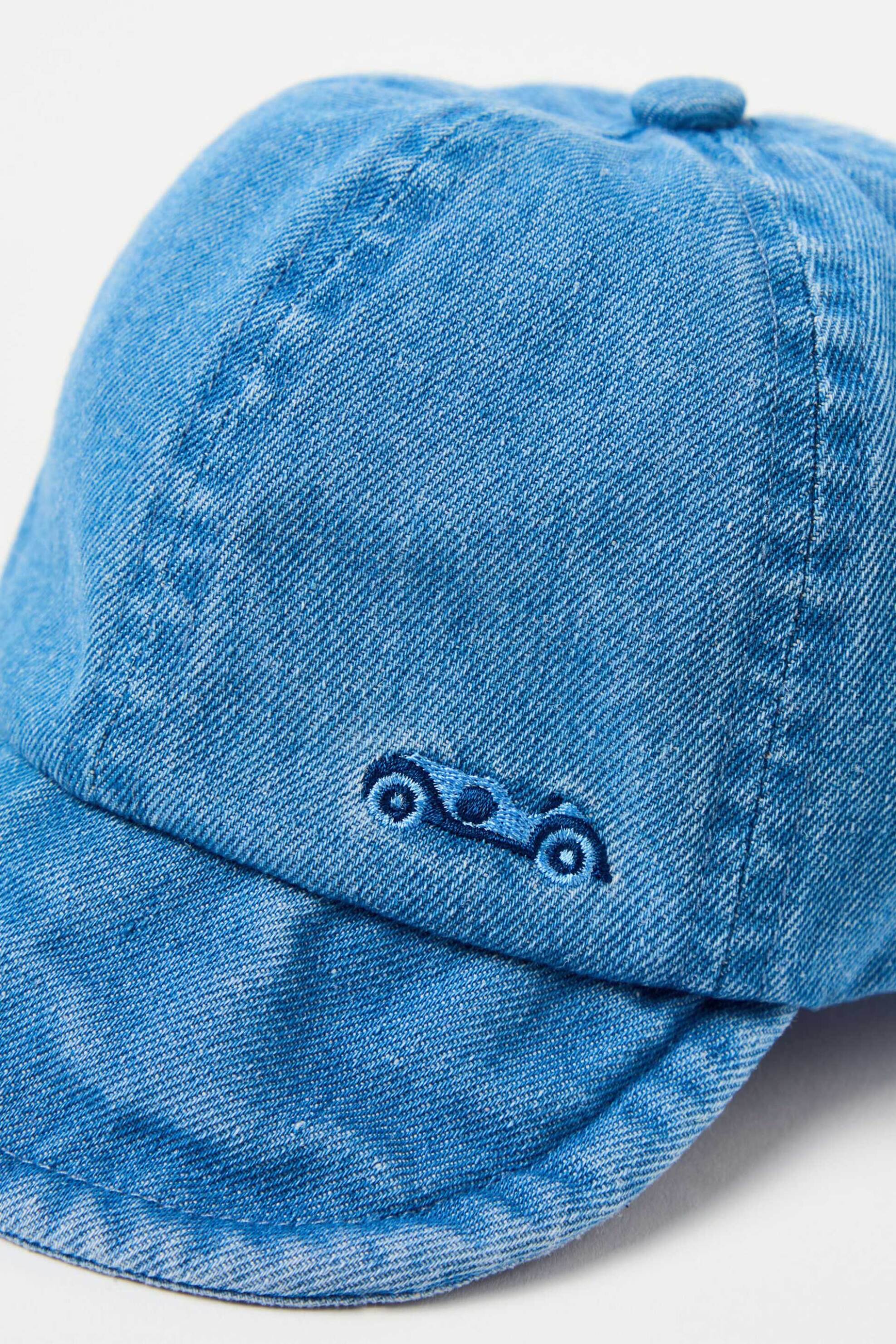 OVS βρεφικό καπέλο baseball denim με κεντημένη λεπτομέρεια - 002033915 Denim Blue Ανοιχτό φωτογραφία