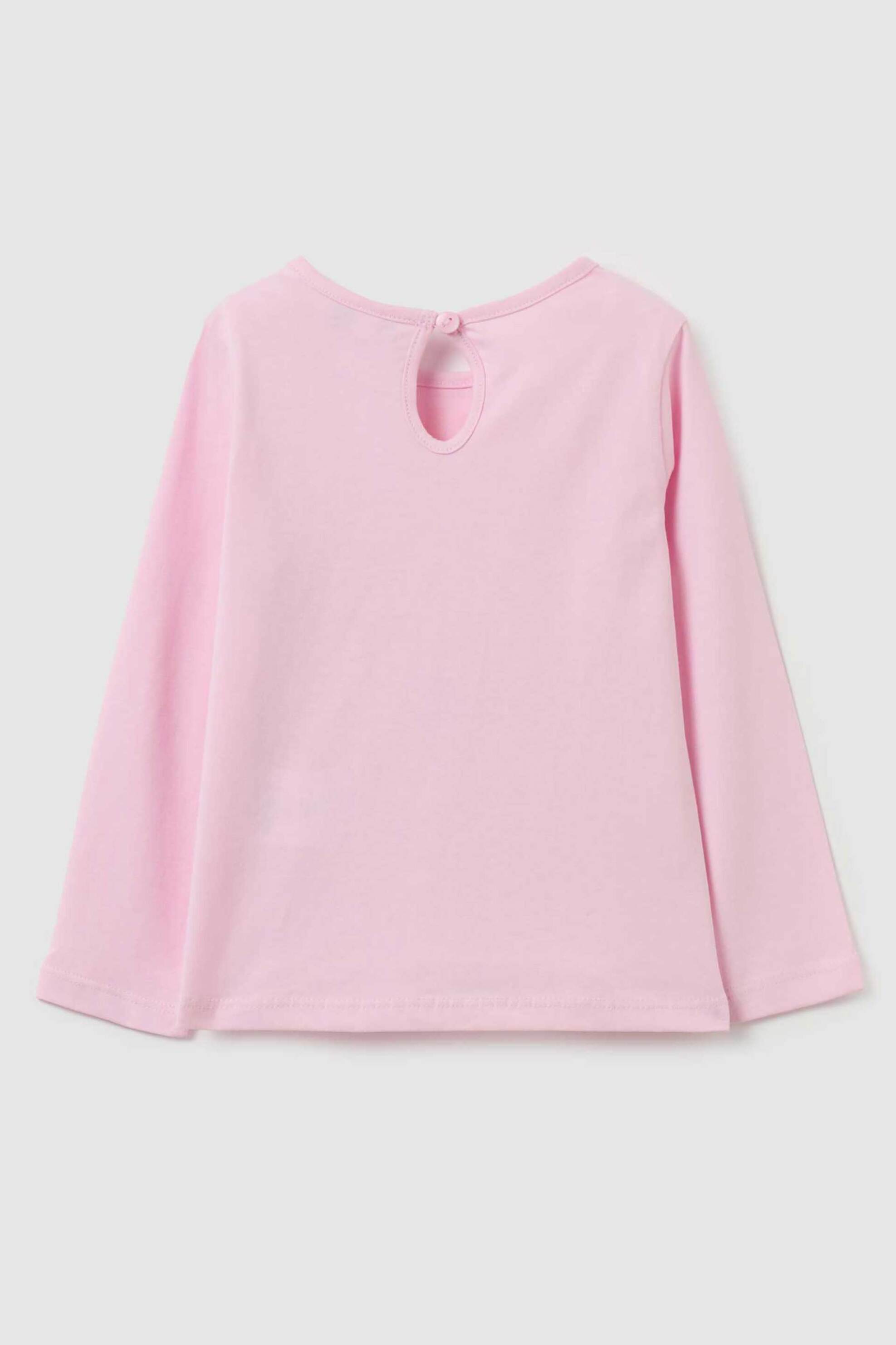 OVS βρεφική μπλούζα βαμβακερή μονόχρωμη με letter print - 002079210 Ροζ φωτογραφία