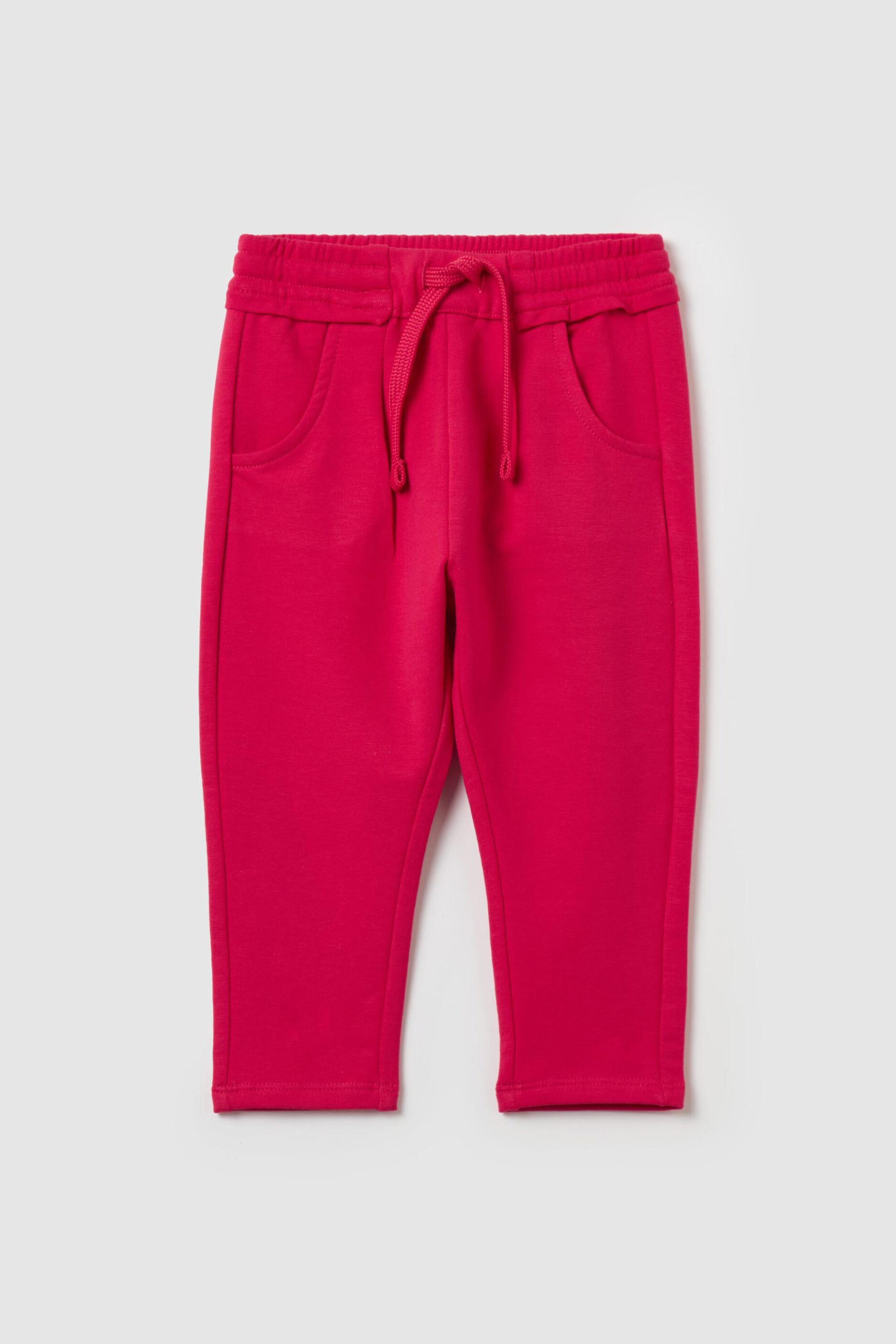 OVS KIDS OVS βρεφικό παντελόνι φόρμας μονόχρωμο με κορδόνι Regular Fit - 002119591 Κόκκινο