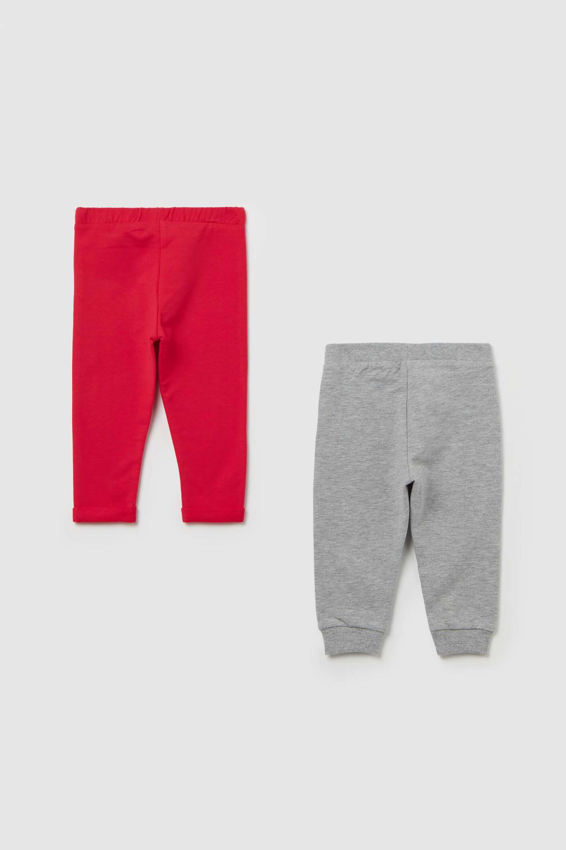 OVS σετ βρεφικά ποντελόνια φόρμας μονόχρωμα Regular Fit - 002121699 Γκρι φωτογραφία