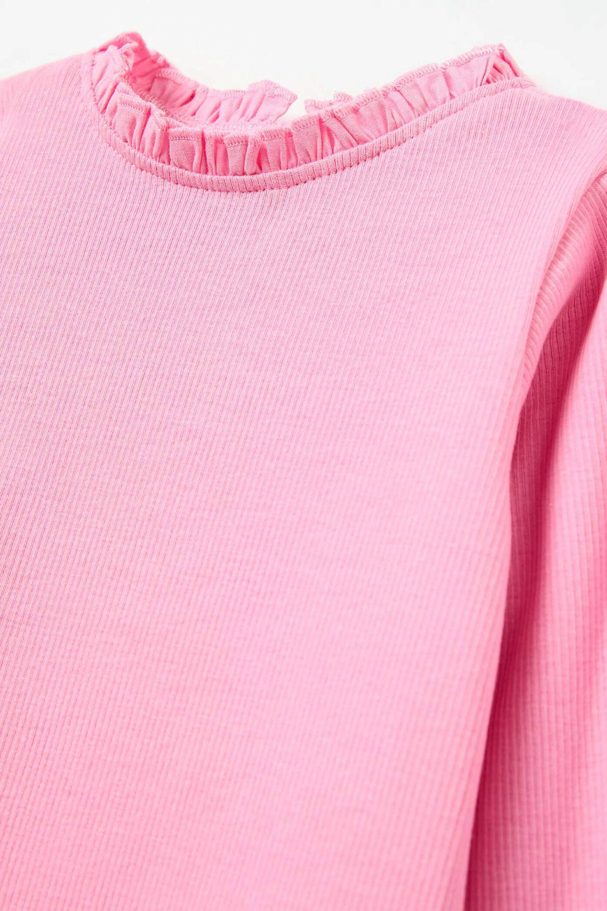 OVS βρεφική μπλούζα μονόχρωμη - 002119642 Ροζ φωτογραφία