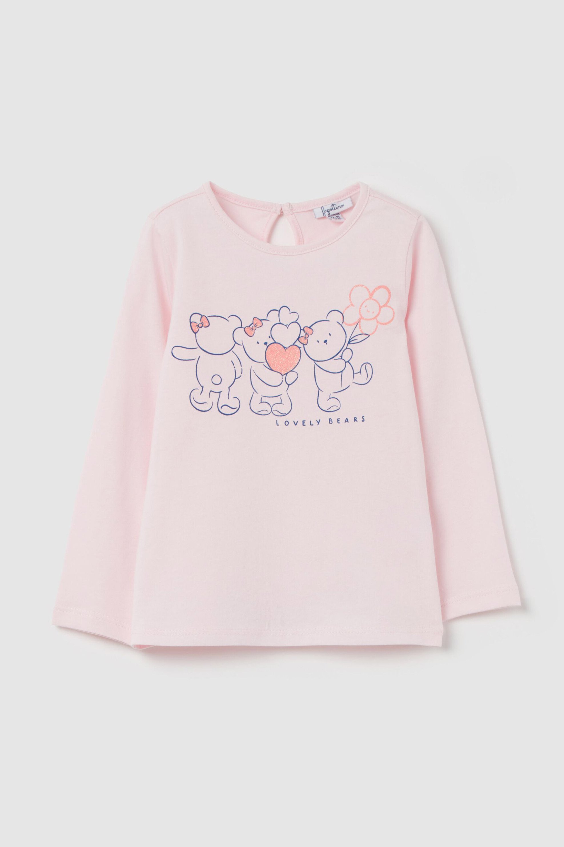 OVS βρεφική μπλούζα με teddy bears print - 002099294 Ροζ