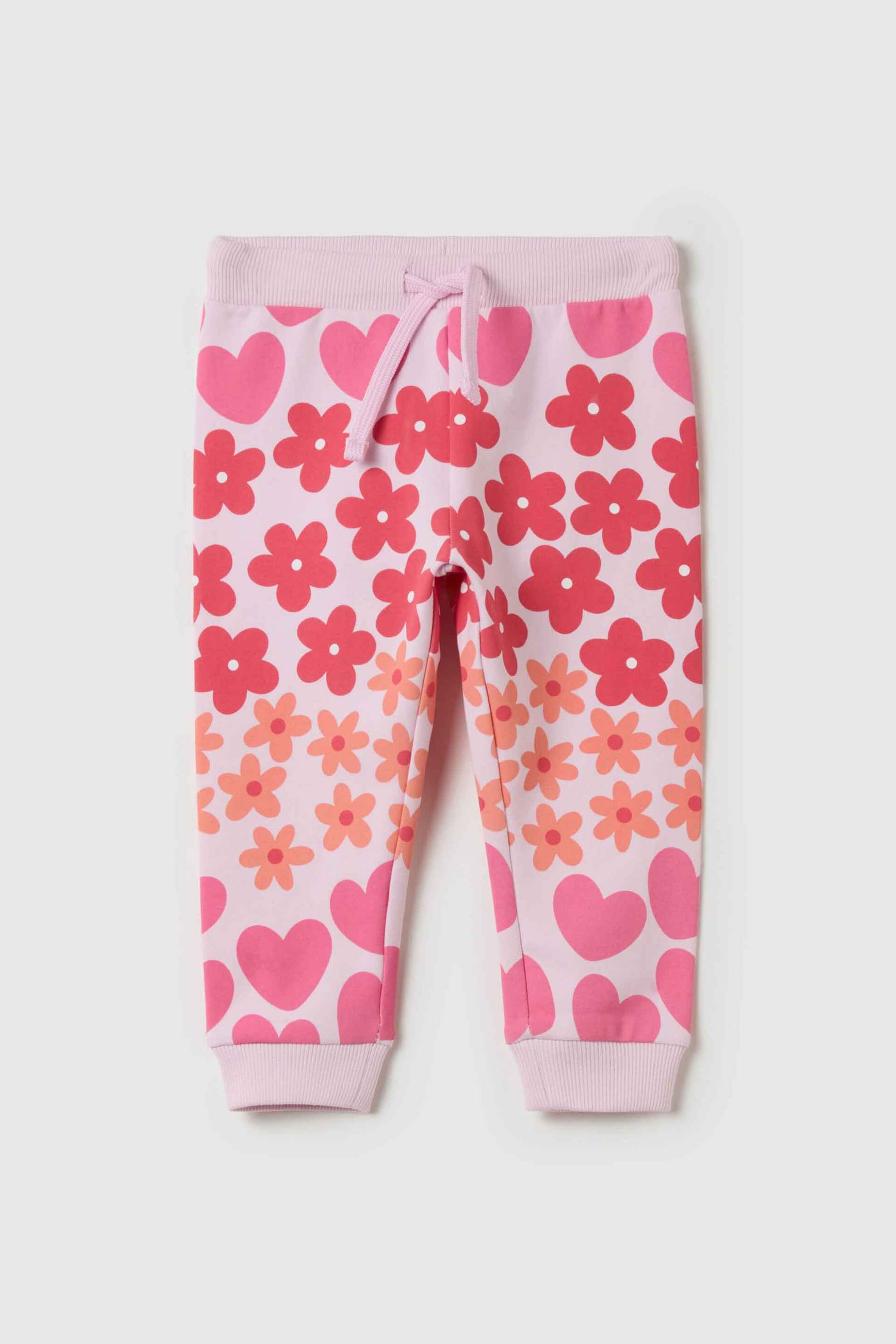 OVS KIDS OVS βρεφικό παντελόνι φόρμας με print - 002191022 Ροζ