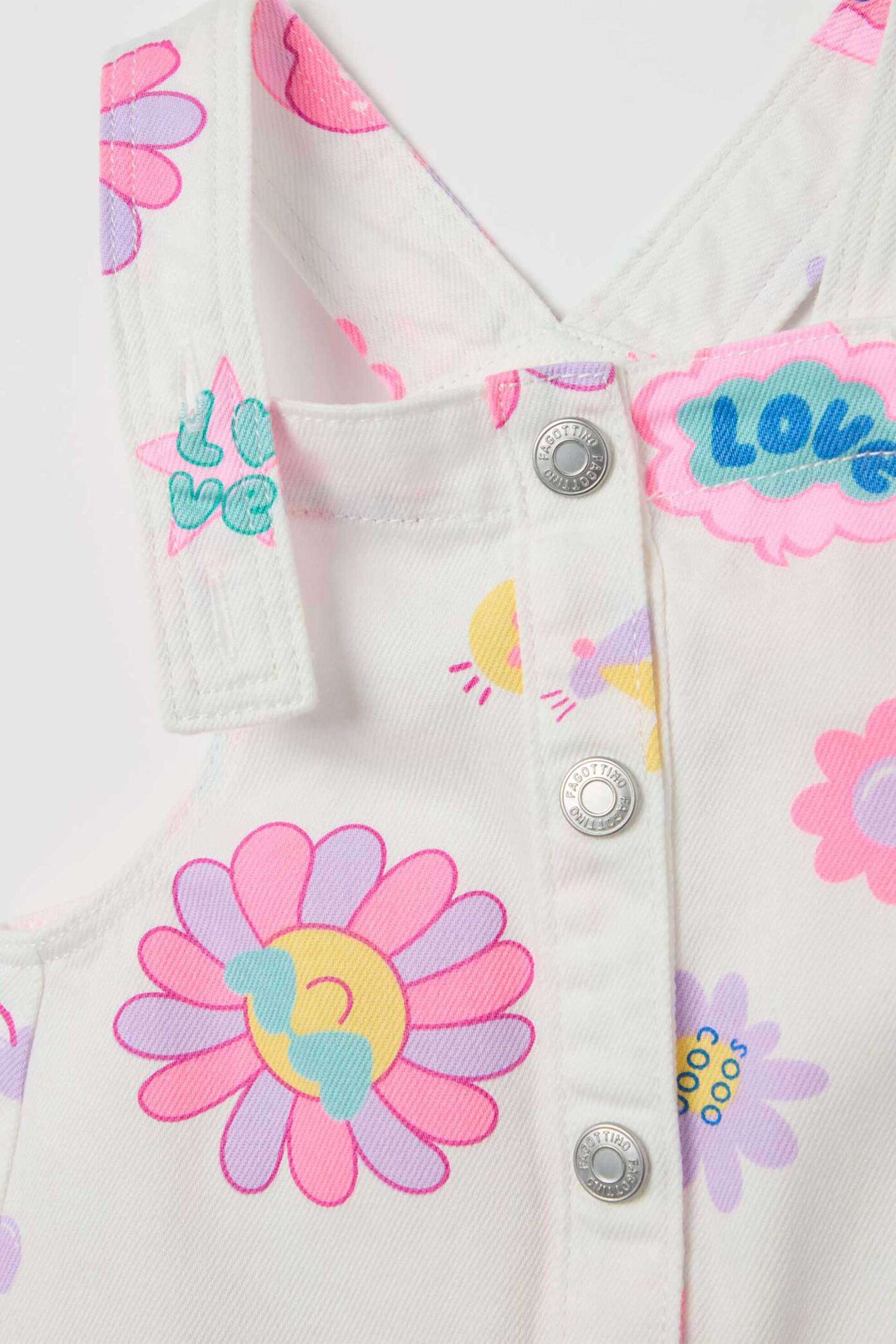 OVS βρεφική denim σαλοπέτα με all-over print - 002190054 Εκρού φωτογραφία