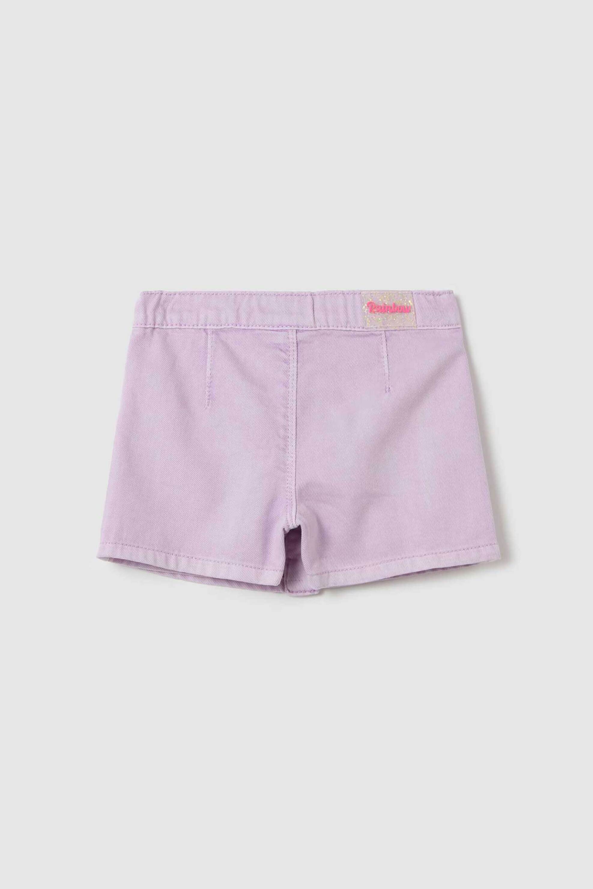 OVS βρεφικό denim σορτς μονόχρωμο - 002190058 Λιλά φωτογραφία