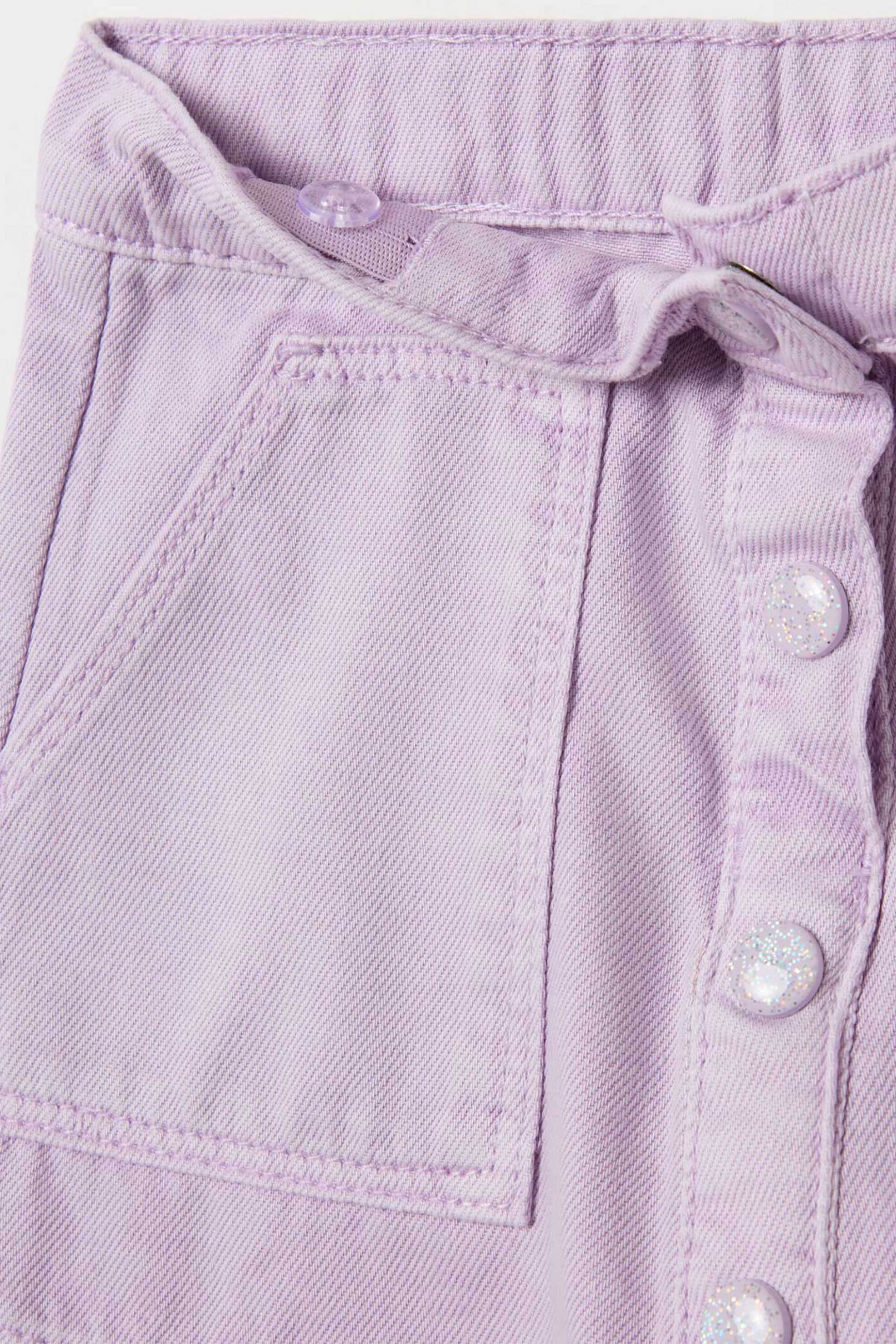 OVS βρεφικό denim σορτς μονόχρωμο - 002190058 Λιλά φωτογραφία