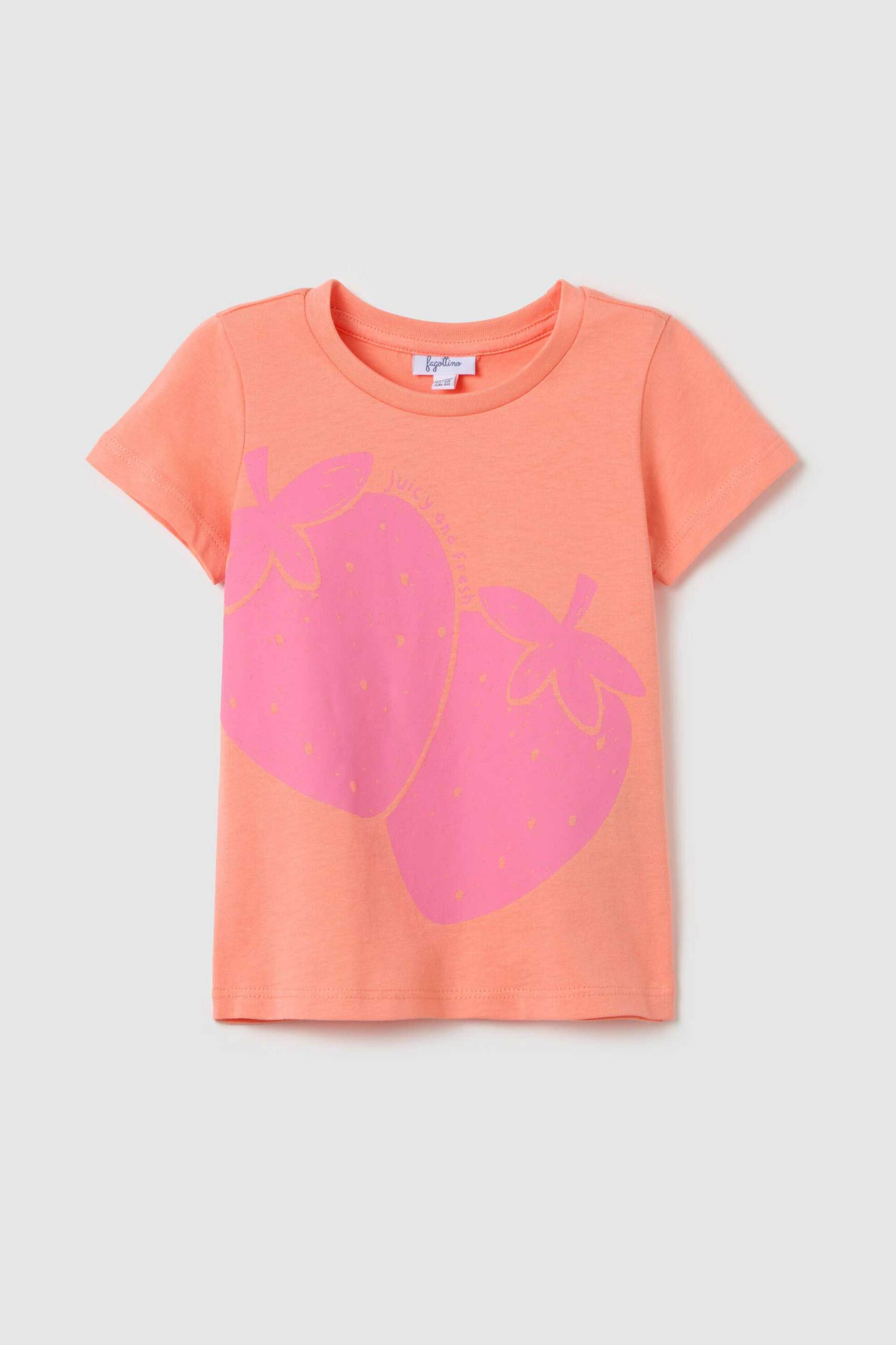 OVS βρεφικό T-shirt με strawberries print - 002268745 Ροζ