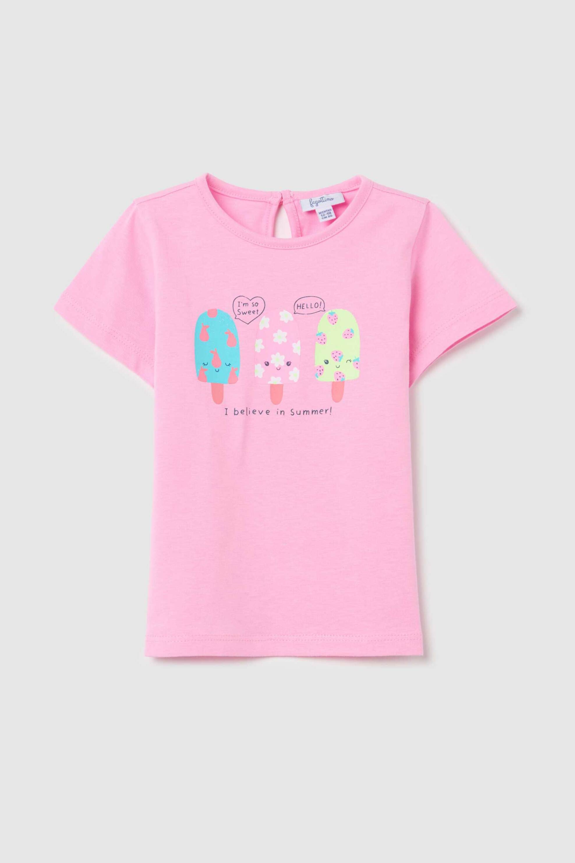 OVS βρεφικό T-shirt με print - 002268764 Ροζ