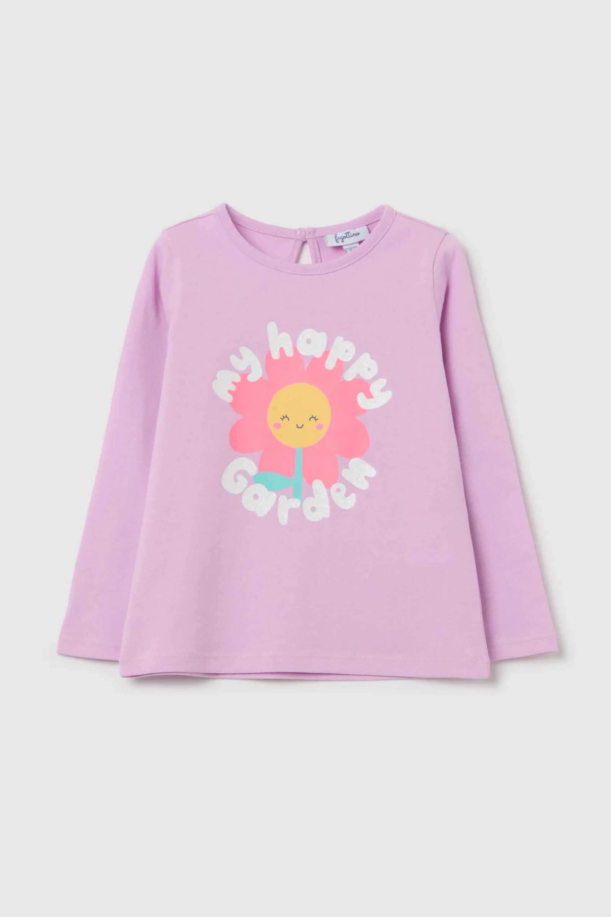 OVS βρεφική μακρυμάνικη μπλούζα με flower print - 002219968 Λιλά