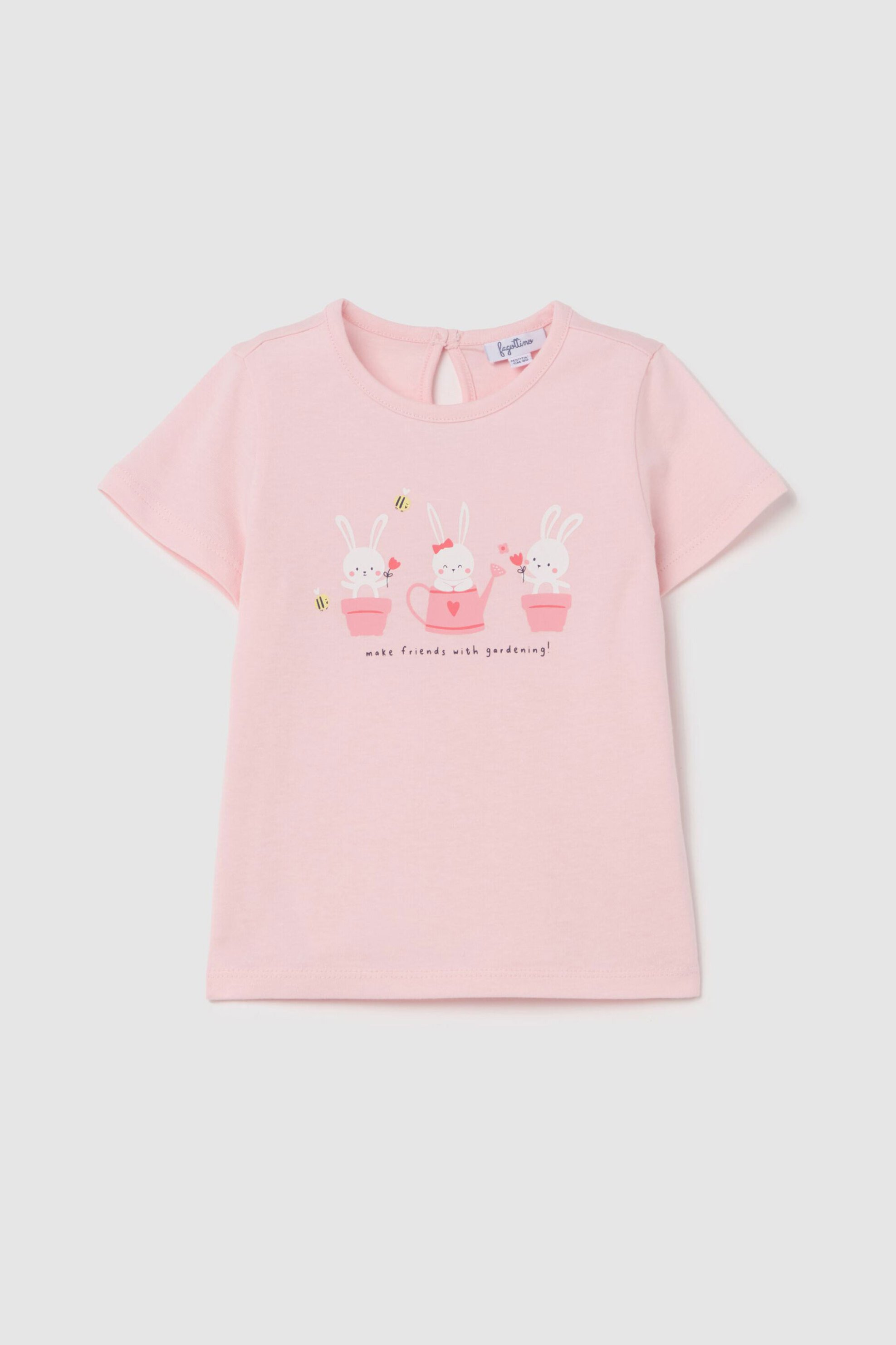 OVS βρεφικό T-shirt με print - 002270006 Ροζ