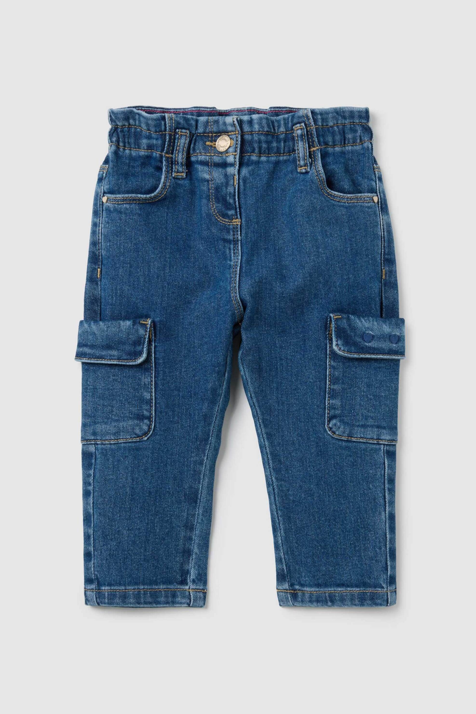 OVS KIDS OVS βρεφικό τζιν παντελόνι με cargo τσέπες Regular Fit - 002395536 Denim Blue