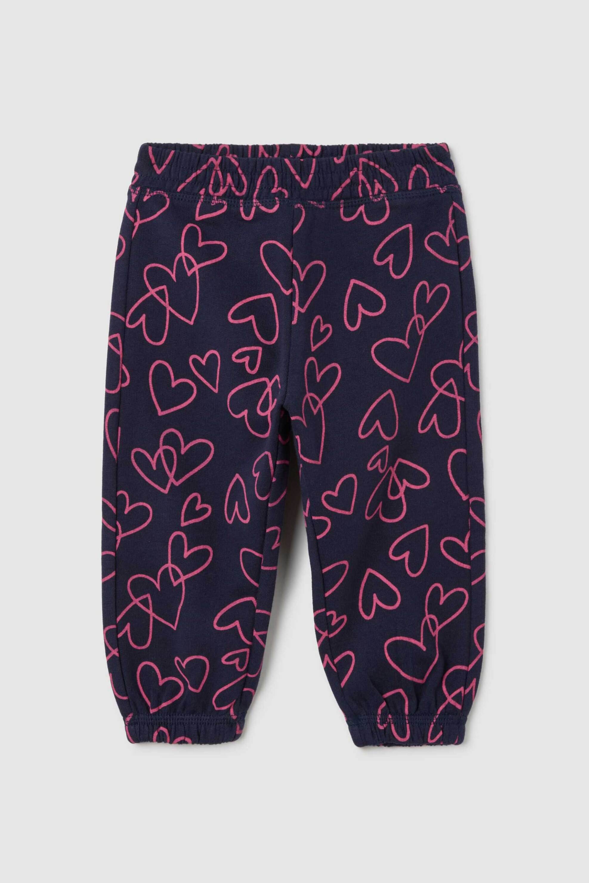 OVS KIDS OVS βρεφικό παντελόνι με contrast καρδούλες Regular Fit - 002417872 Μπλε Σκούρο