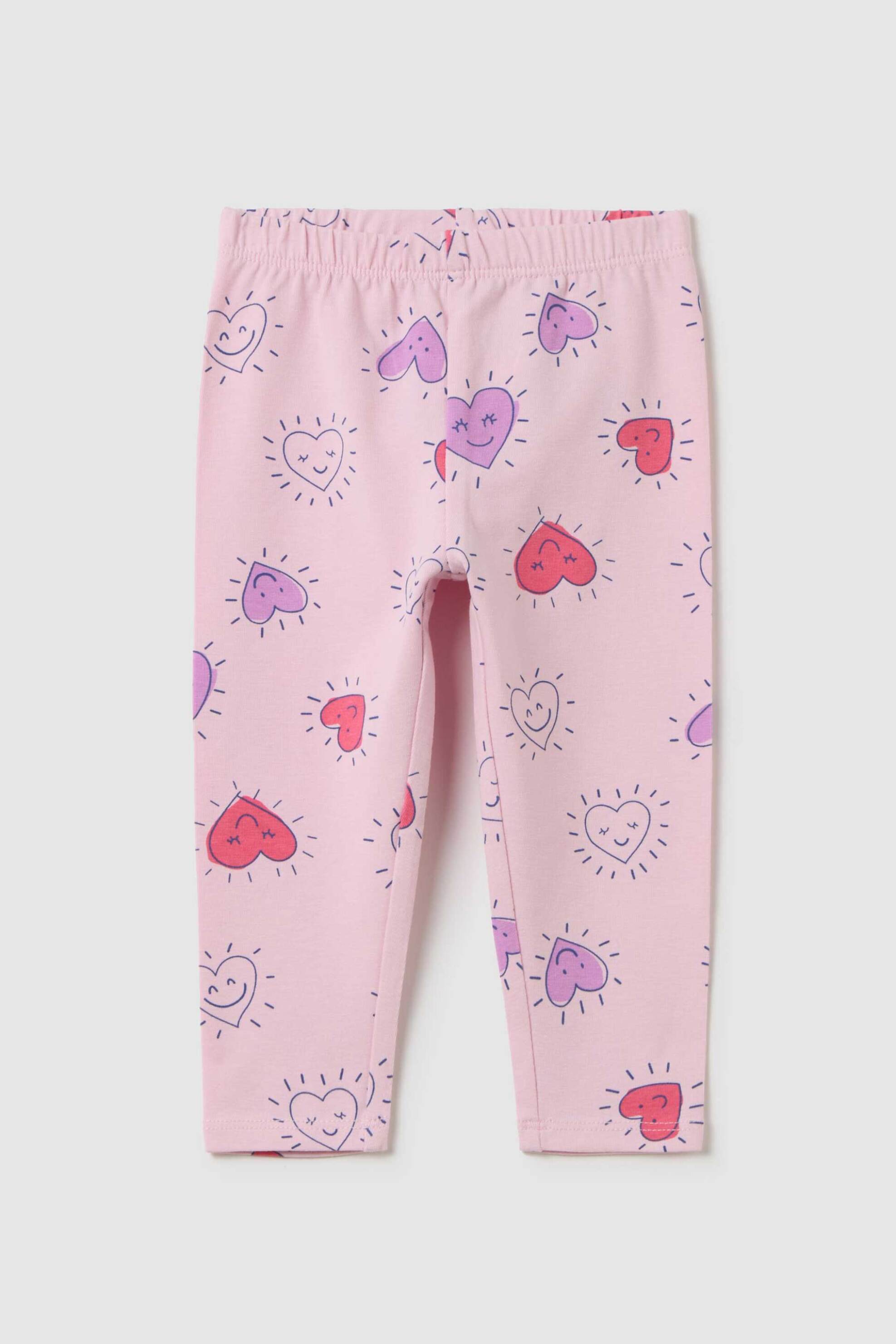 OVS KIDS OVS βρεφικό κολάν με heart print Skinny Fit - 002443043 Ροζ Ανοιχτό