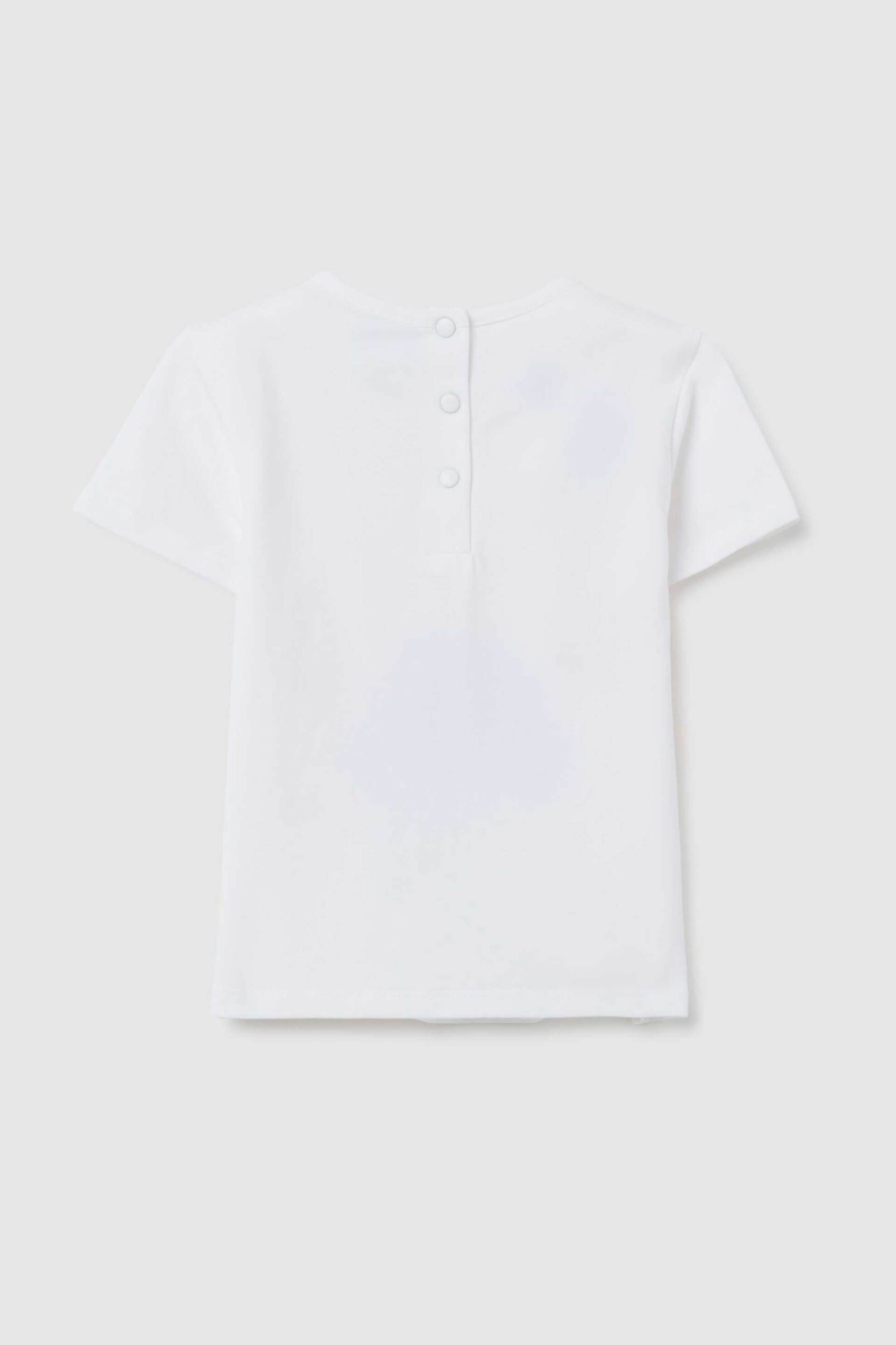OVS βρεφικό T-shirt με Stitch print και καρδούλες από στρας Regular Fit - 002444591 Λευκό φωτογραφία