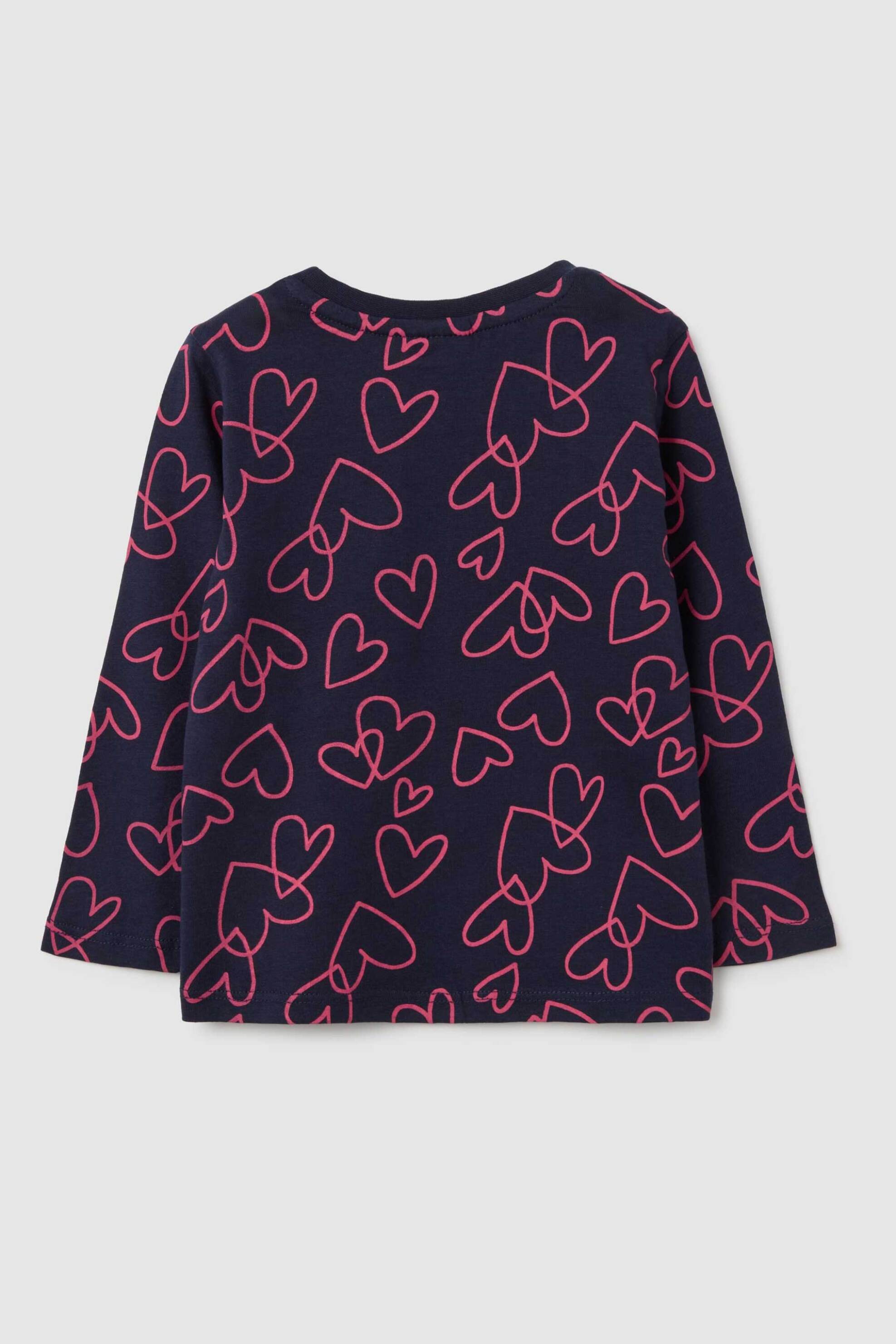 OVS βρεφική μακρυμάνικη μπλούζα με hearts print Regular Fit - 002444945 Μπλε Σκούρο φωτογραφία