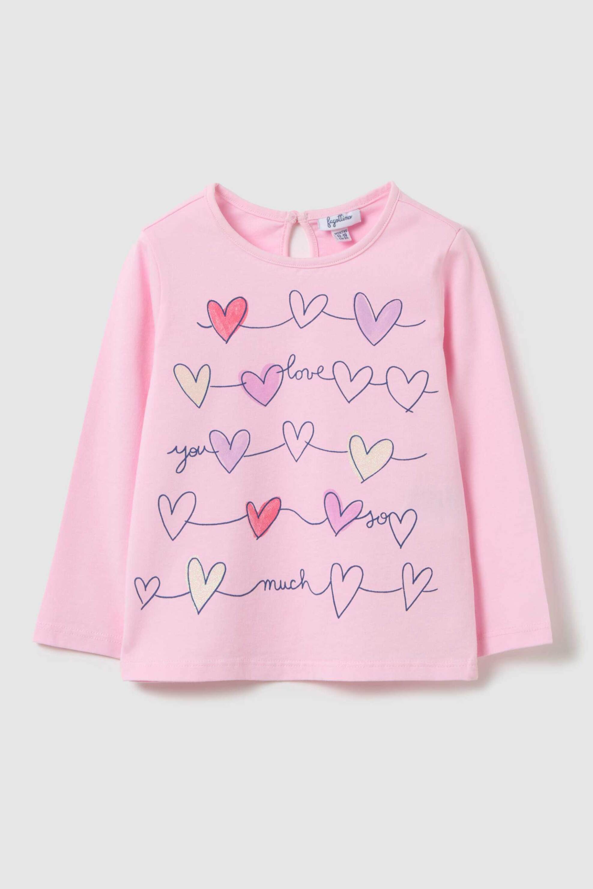 OVS KIDS OVS βρεφική μακρυμάνικη μπλούζα με hearts print Regular Fit - 002444959 Ροζ