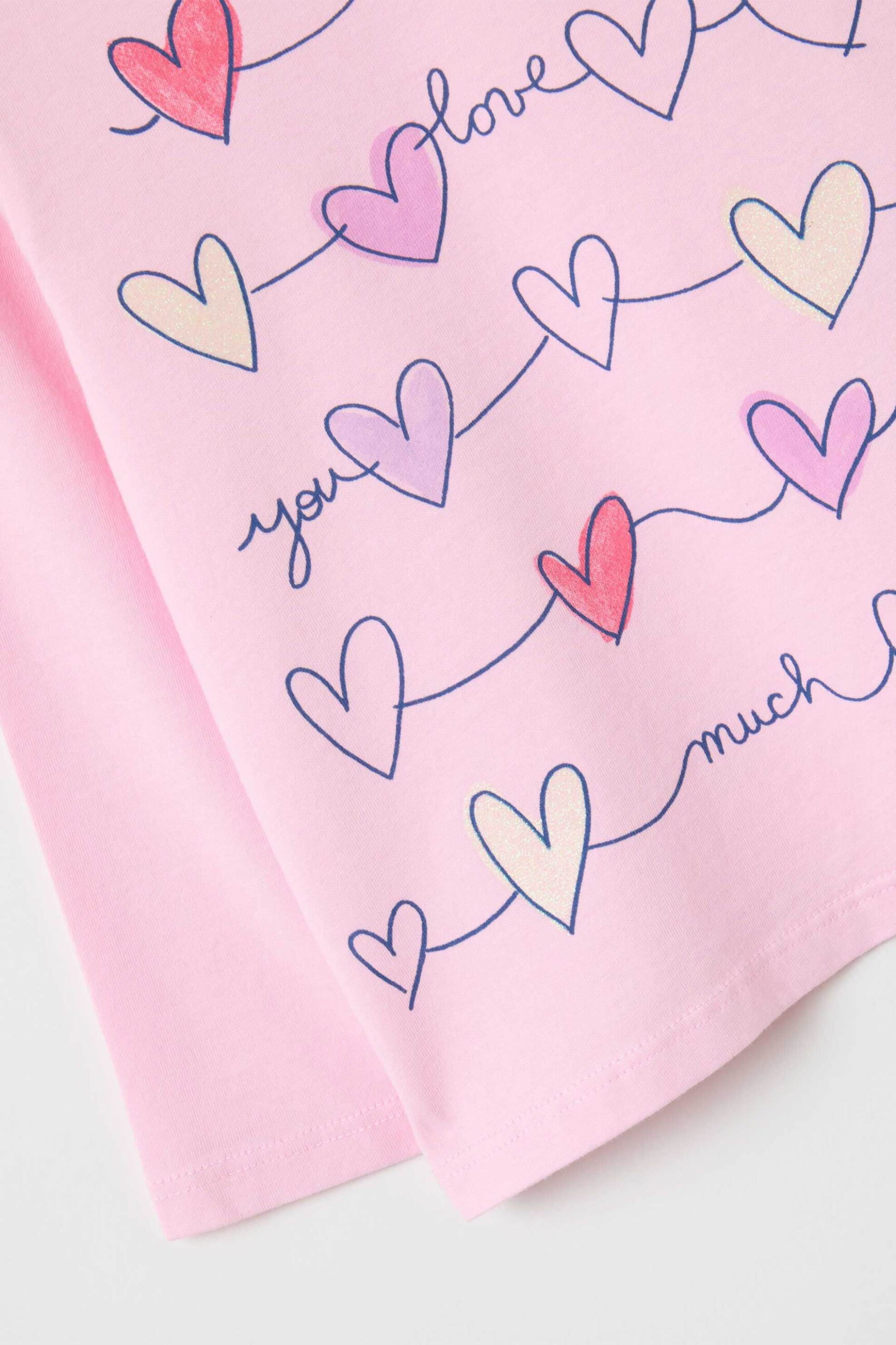 OVS βρεφική μακρυμάνικη μπλούζα με hearts print Regular Fit - 002444959 Ροζ φωτογραφία