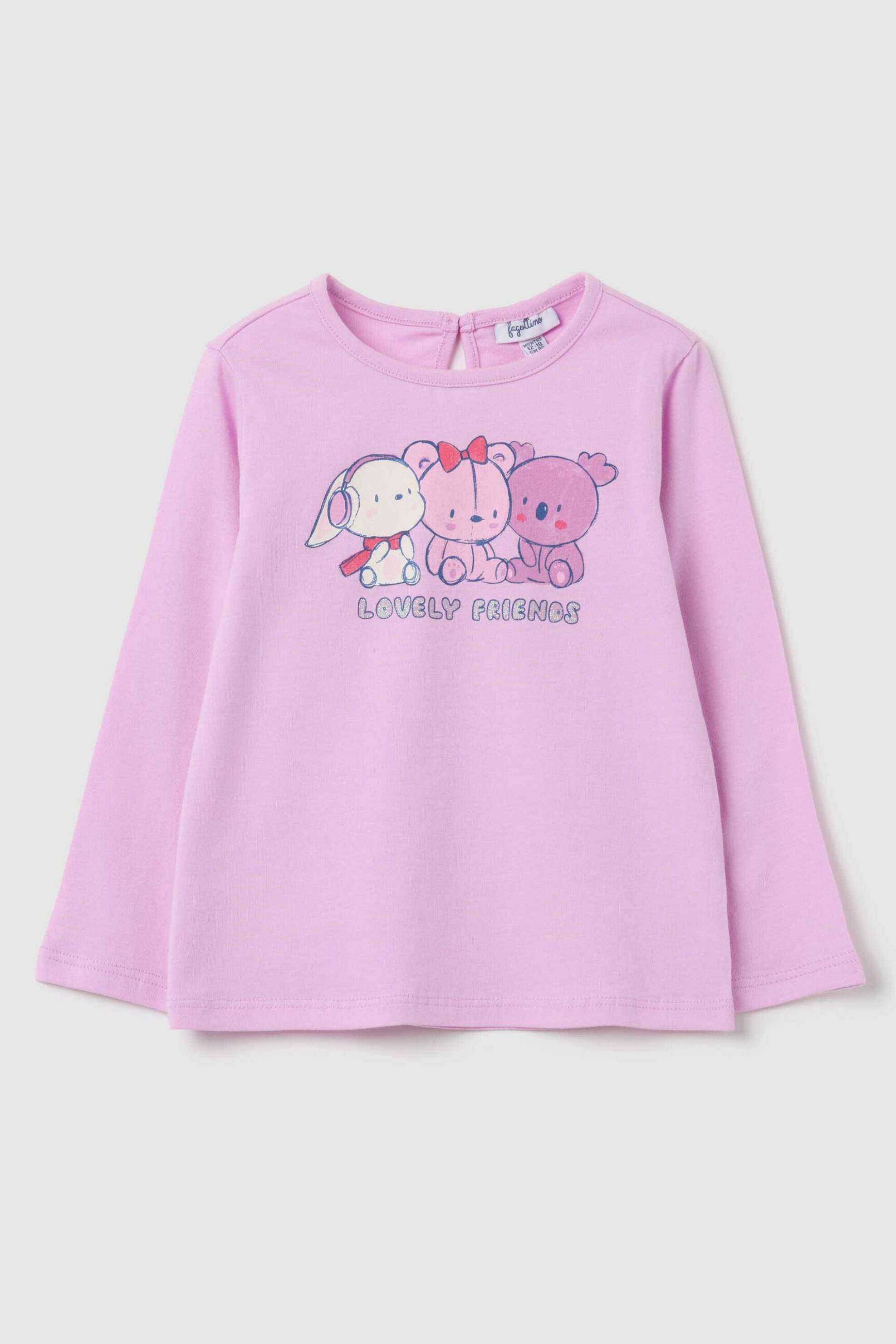 OVS KIDS OVS βρεφική μακρυμάνικη μπλούζα με bears print Regular Fit - 002444964 Ροζ
