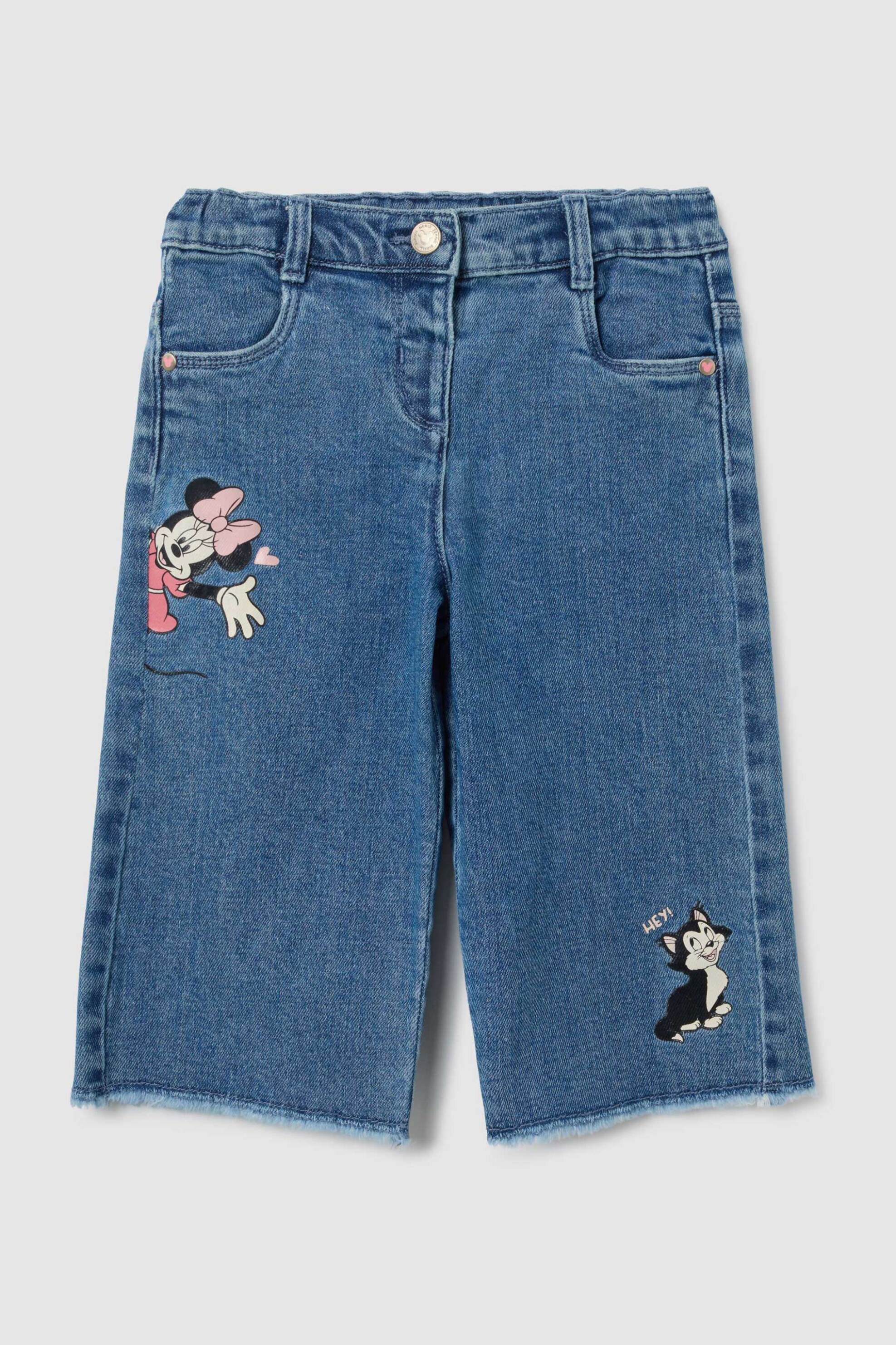 OVS KIDS OVS βρεφικό τζιν παντελόνι με Minnie Mouse print Flared Fit - 002418062 Denim Blue