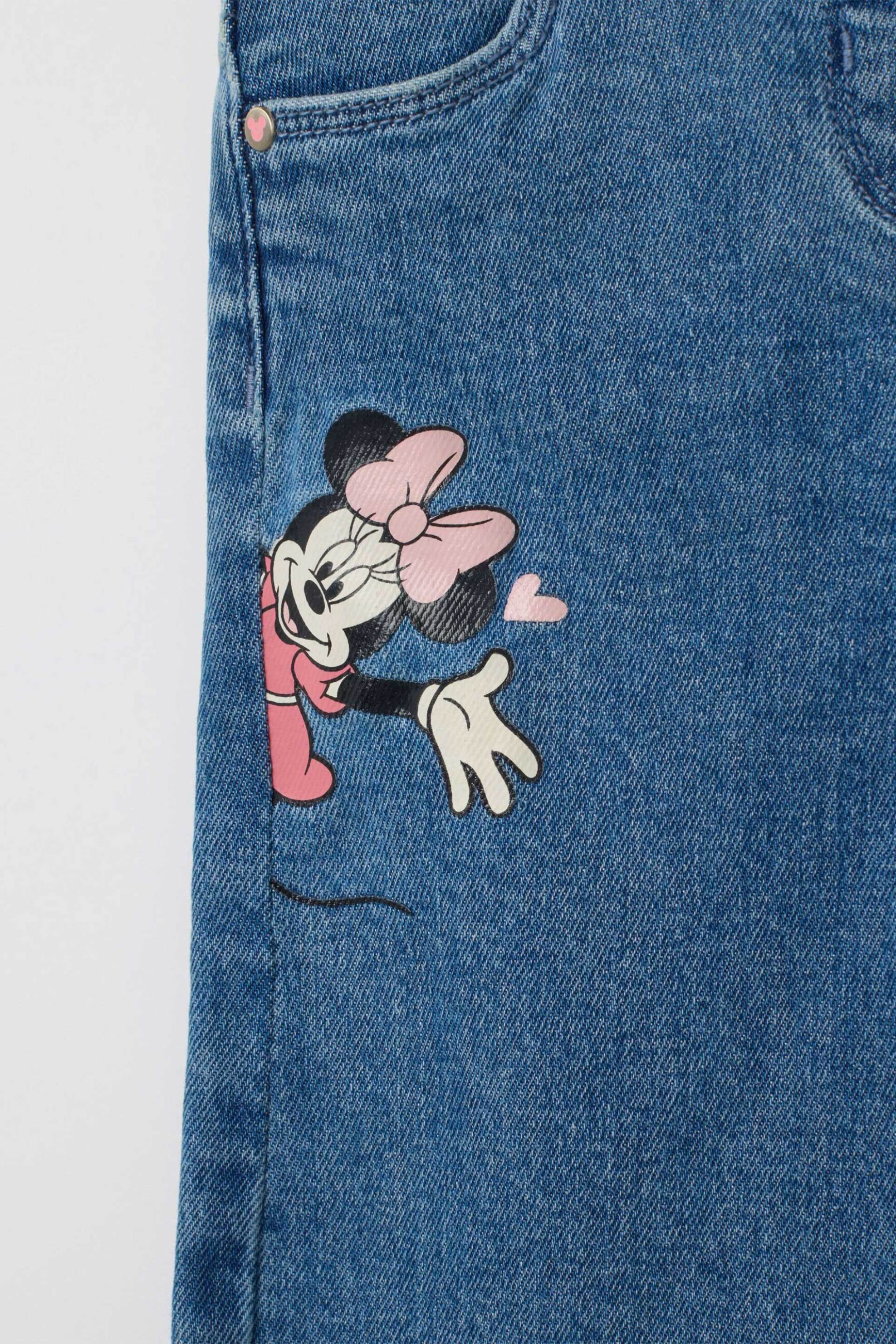 OVS βρεφικό τζιν παντελόνι με Minnie Mouse print Flared Fit - 002418062 Denim Blue φωτογραφία