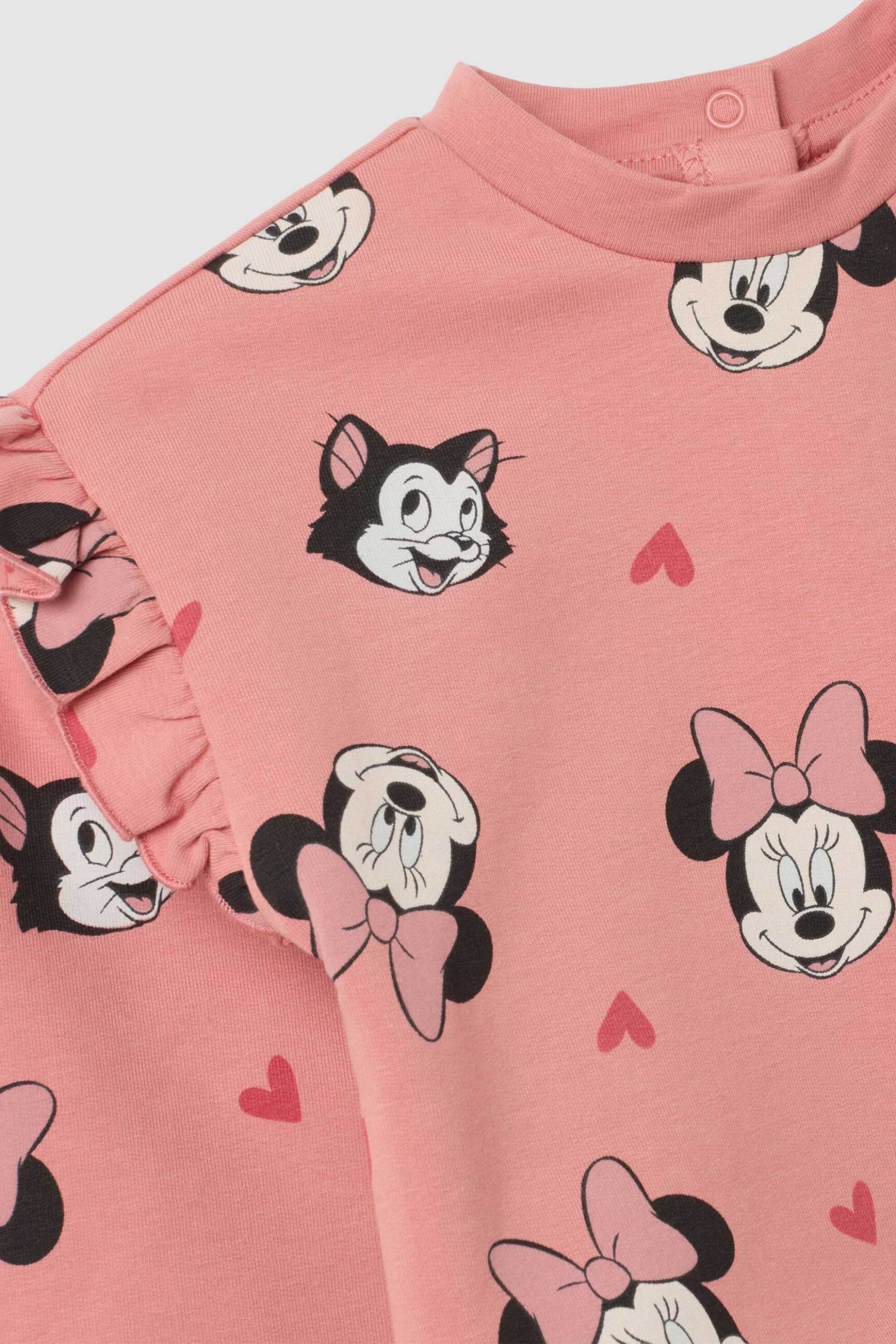 OVS σετ βρεφική μπλούζα φούτερ με Minnie Mouse print και κολάν Regular Fit (2 τεμάχια) - 002456859 Ροζ φωτογραφία