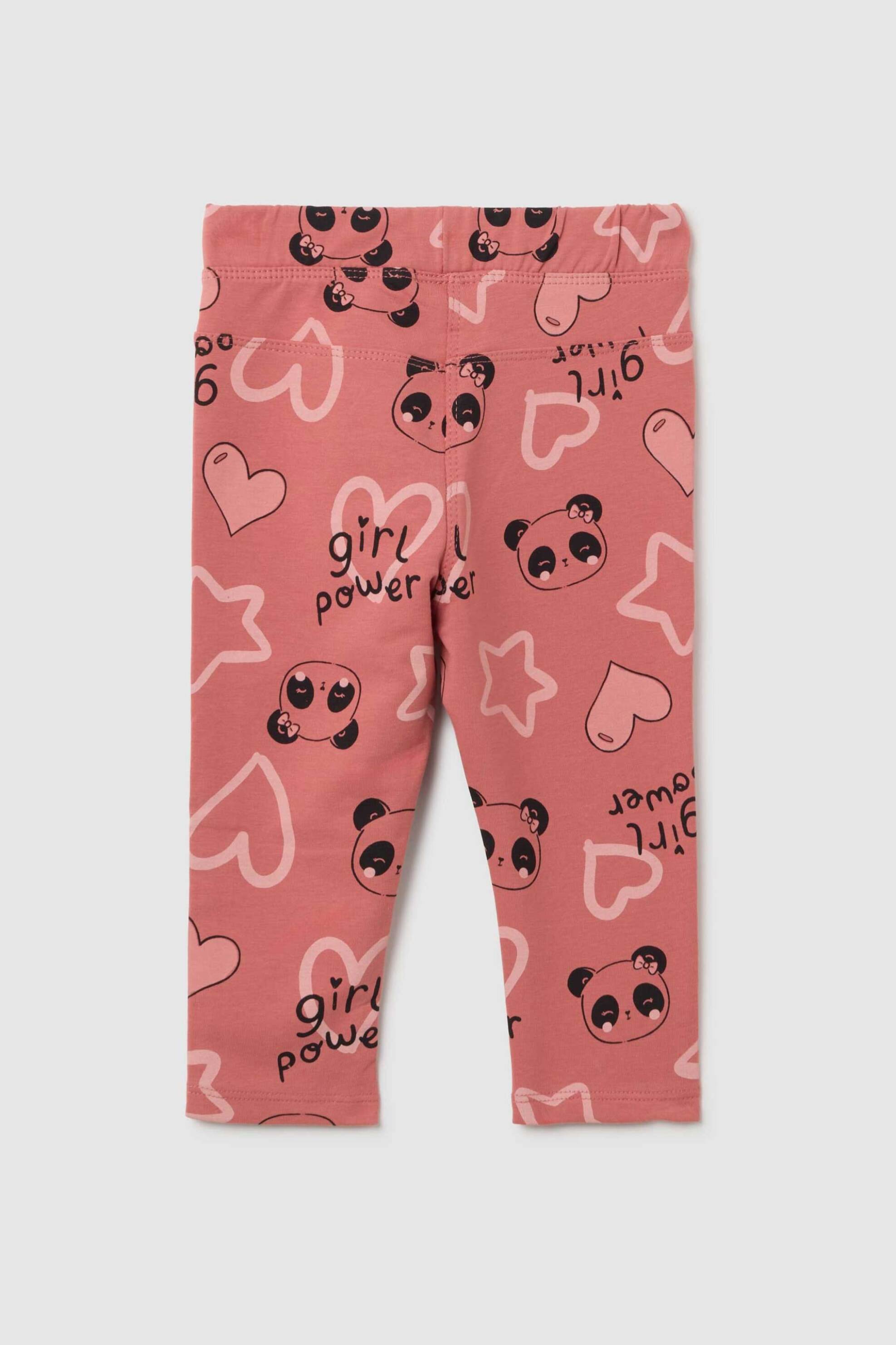 OVS βρεφικό παντελόνι με ελαστική μέση και girl power print Regular Fit - 002459761 Ροζ φωτογραφία