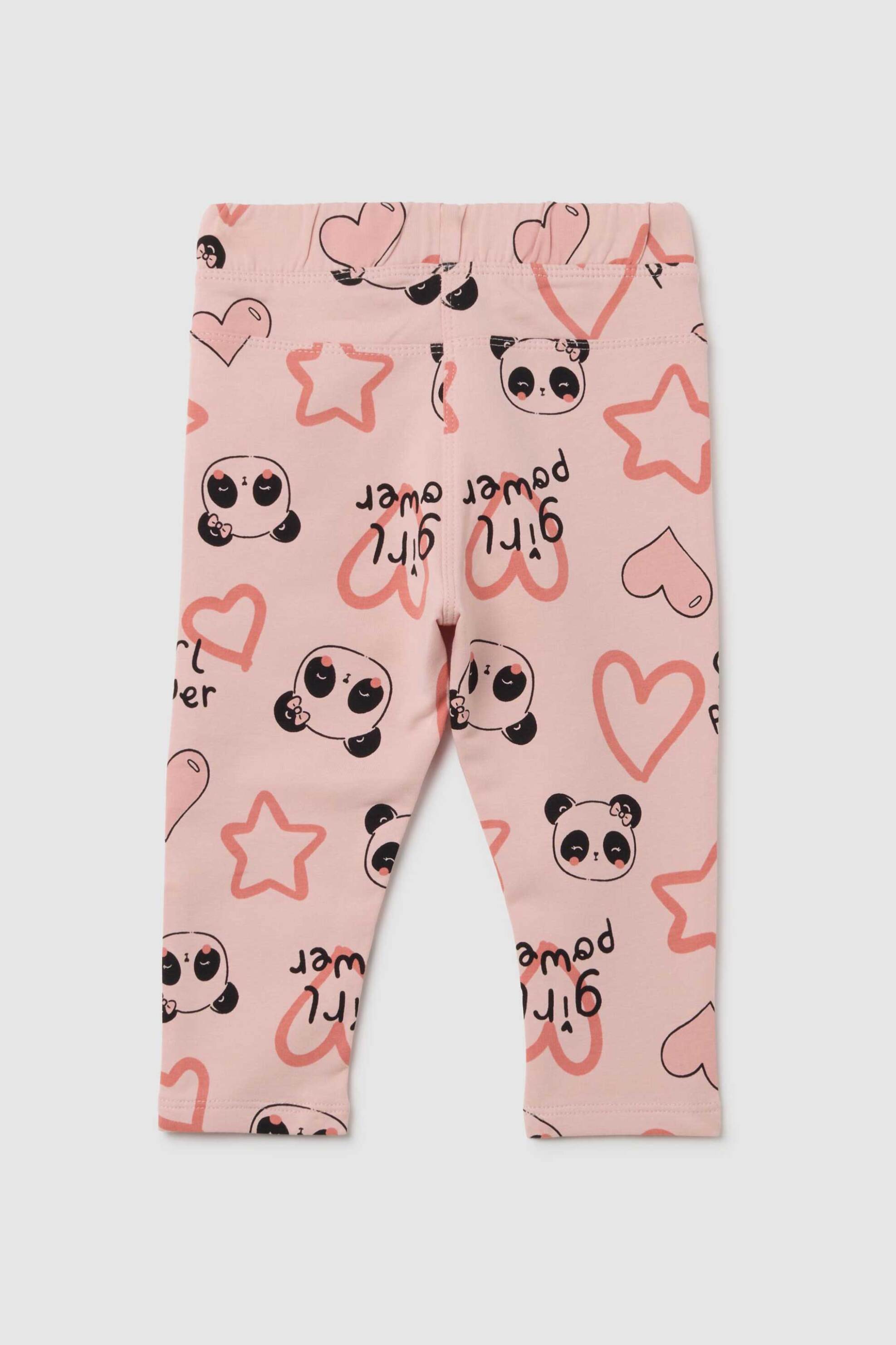 OVS βρεφικό παντελόνι με ελαστική μέση και girl power print Regular Fit - 002459766 Ροζ Ανοιχτό φωτογραφία