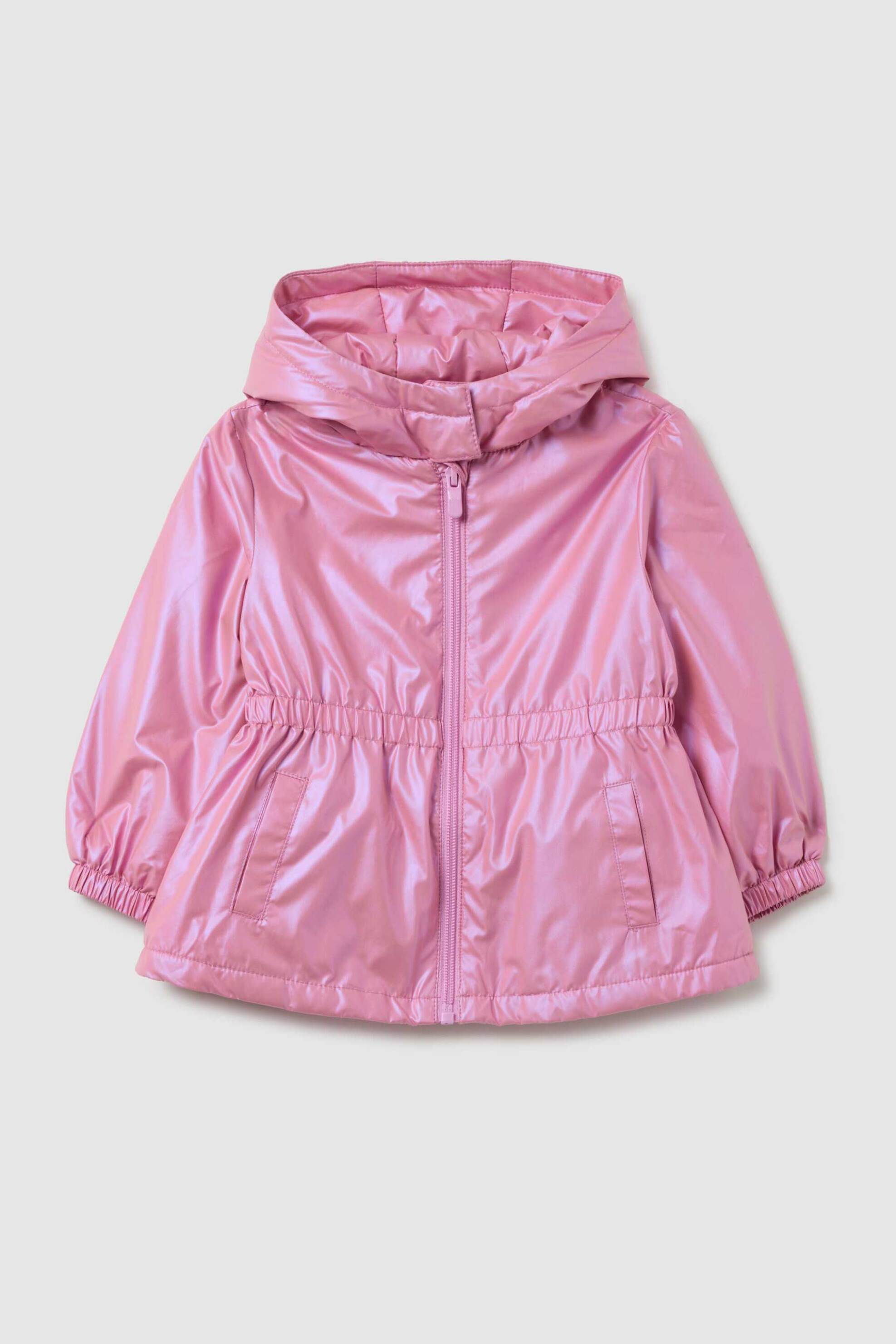 OVS KIDS OVS βρεφικό μπουφάν μεταλλιζέ με κουκούλα Regular Fit - 002391759 Ροζ