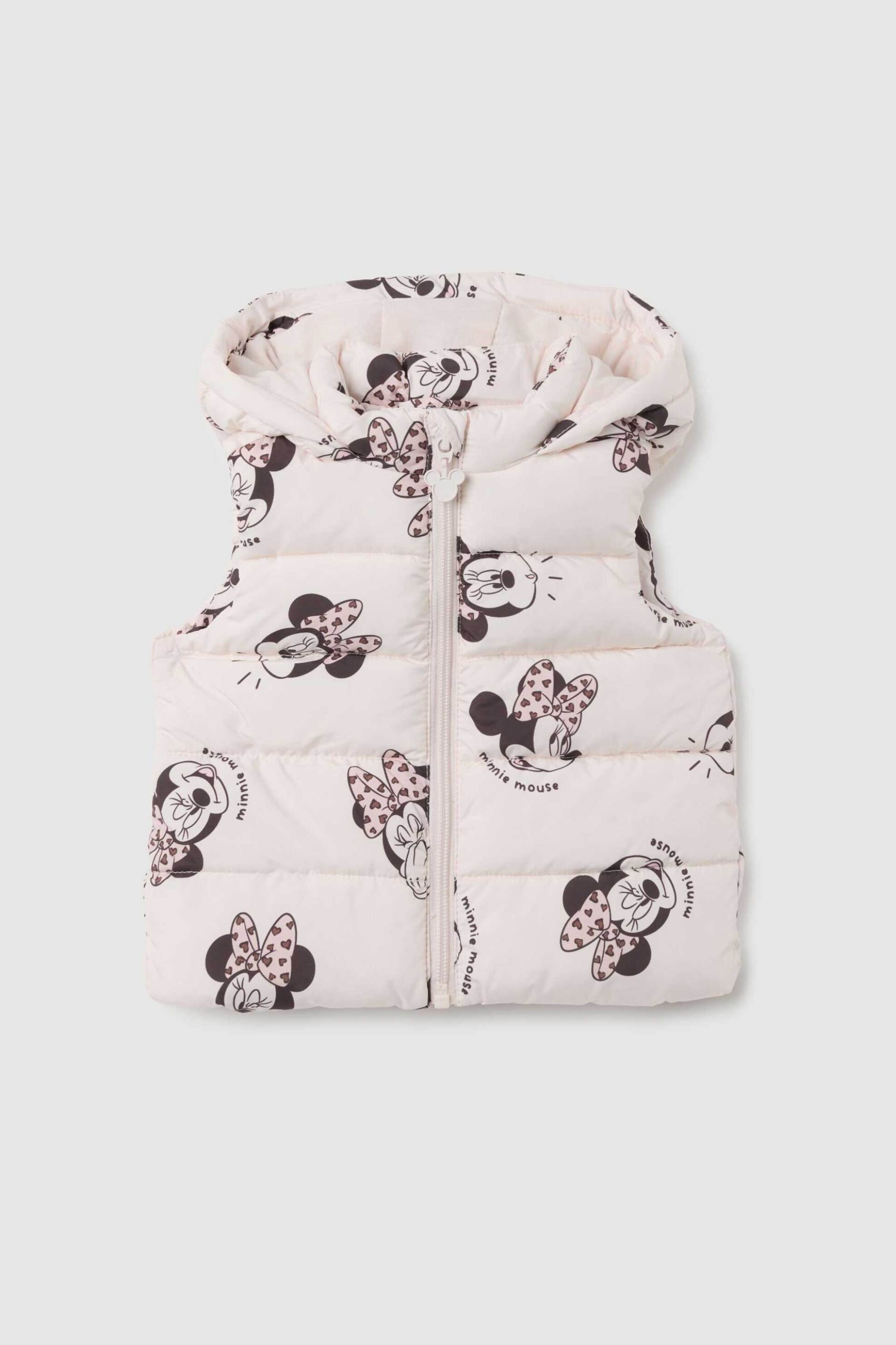 OVS KIDS OVS βρεφικό αμάνικο μπουφάν με κουκούλα και Minnie Mouse print Regular Fit - 002403143 Λευκό
