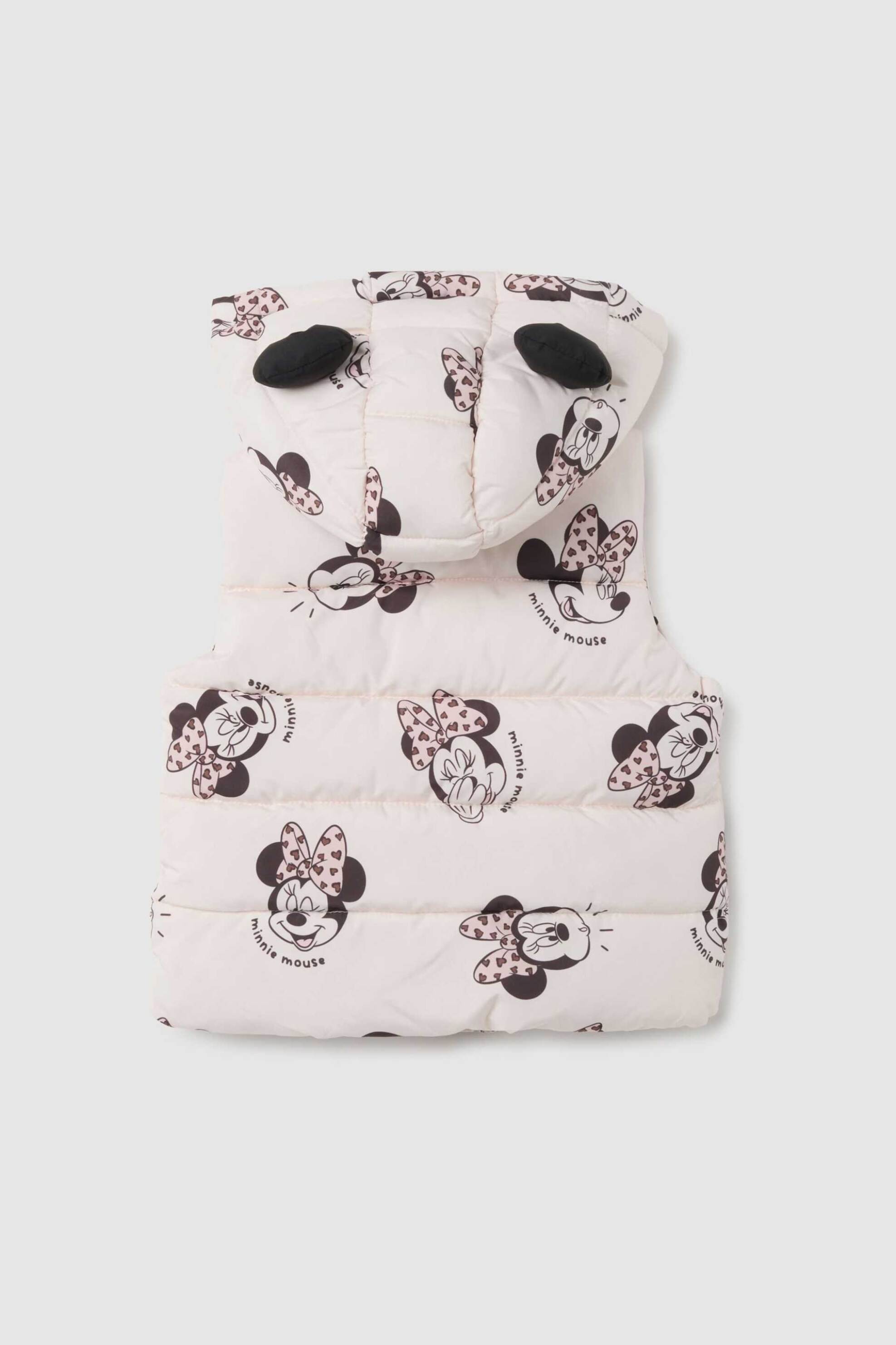 OVS βρεφικό αμάνικο μπουφάν με κουκούλα και Minnie Mouse print Regular Fit - 002403143 Λευκό φωτογραφία