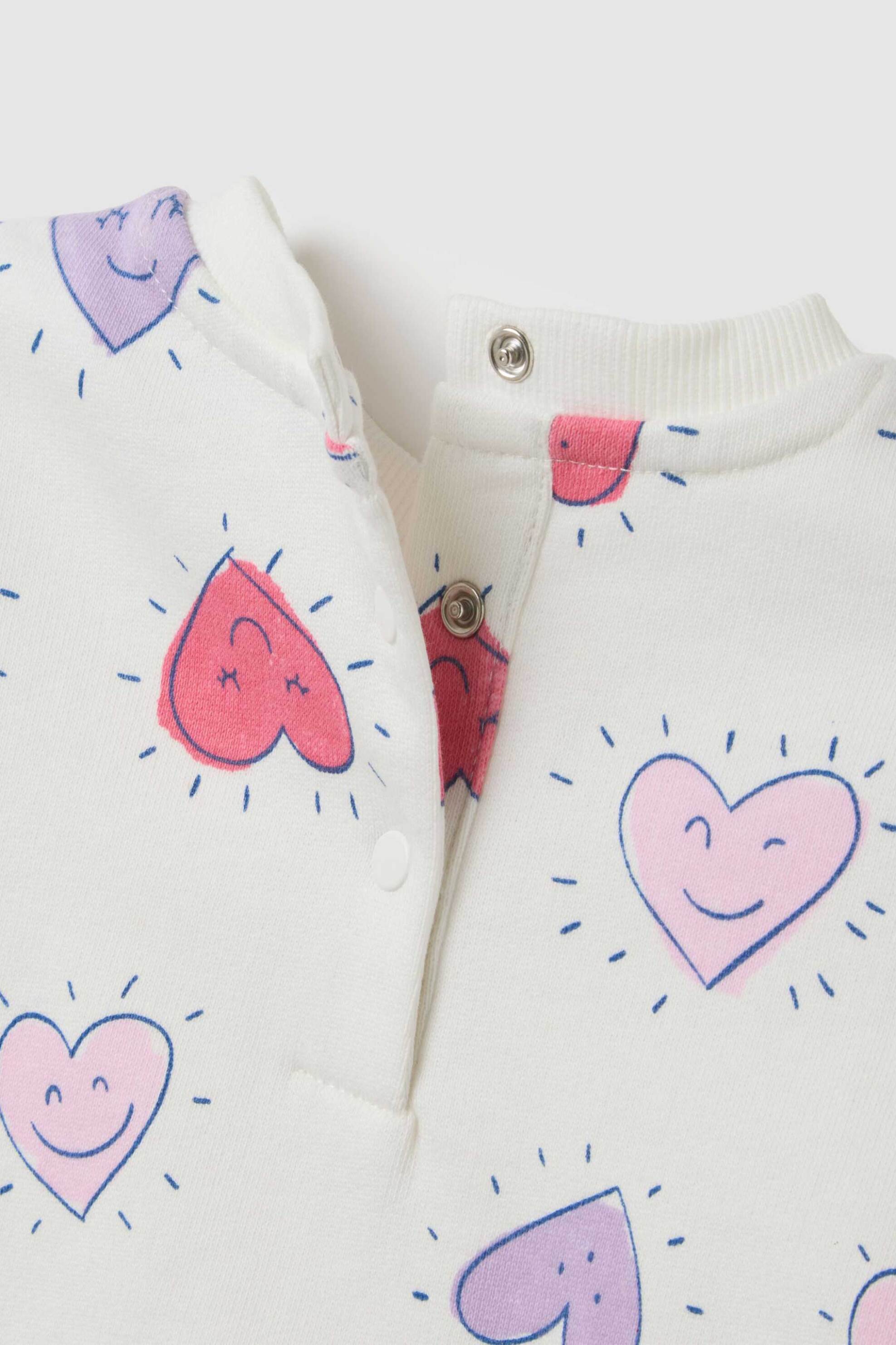 OVS σετ βρεφική μπλούζα φούτερ με print και κολάν Regular Fit (2 τεμάχια) - 002416562 Λευκό φωτογραφία