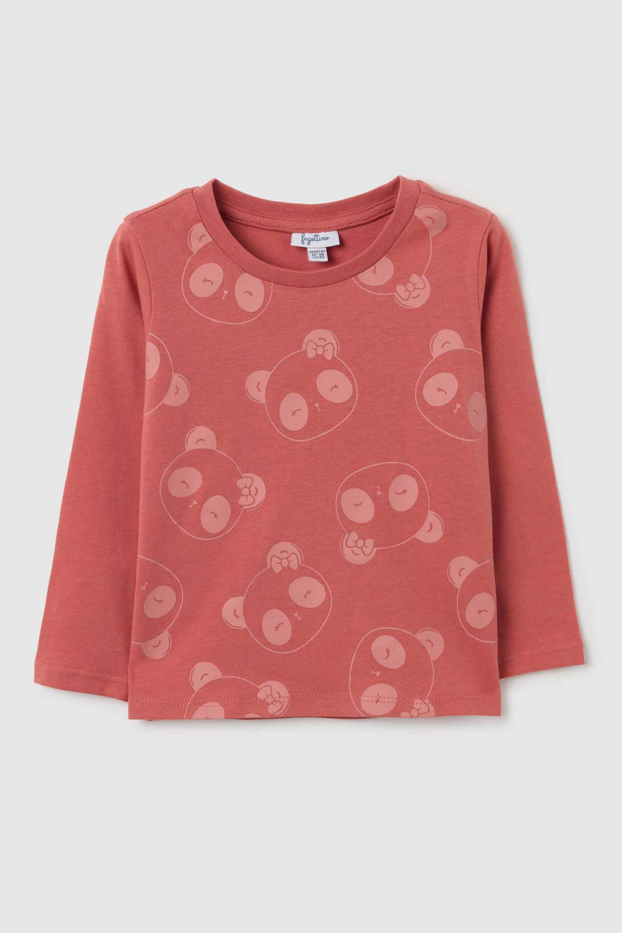 OVS βρεφική μακρυμάνικη μπλούζα με all-over print Regular Fit - 002459943 Κεραμιδί