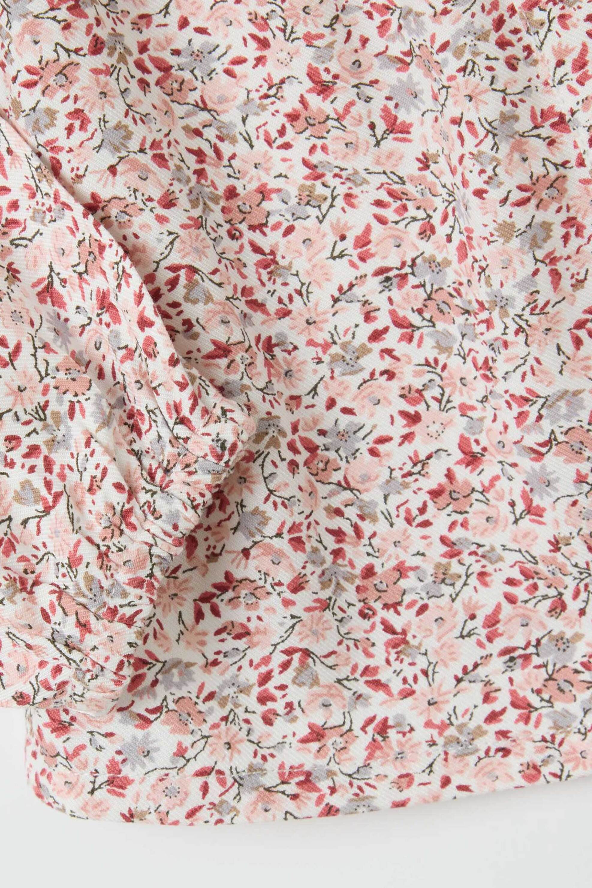 OVS βρεφικό πουκάμισο βαμβακερό με all-over floral print και στρογγυλό γιακά - 002478471 Ροζ φωτογραφία