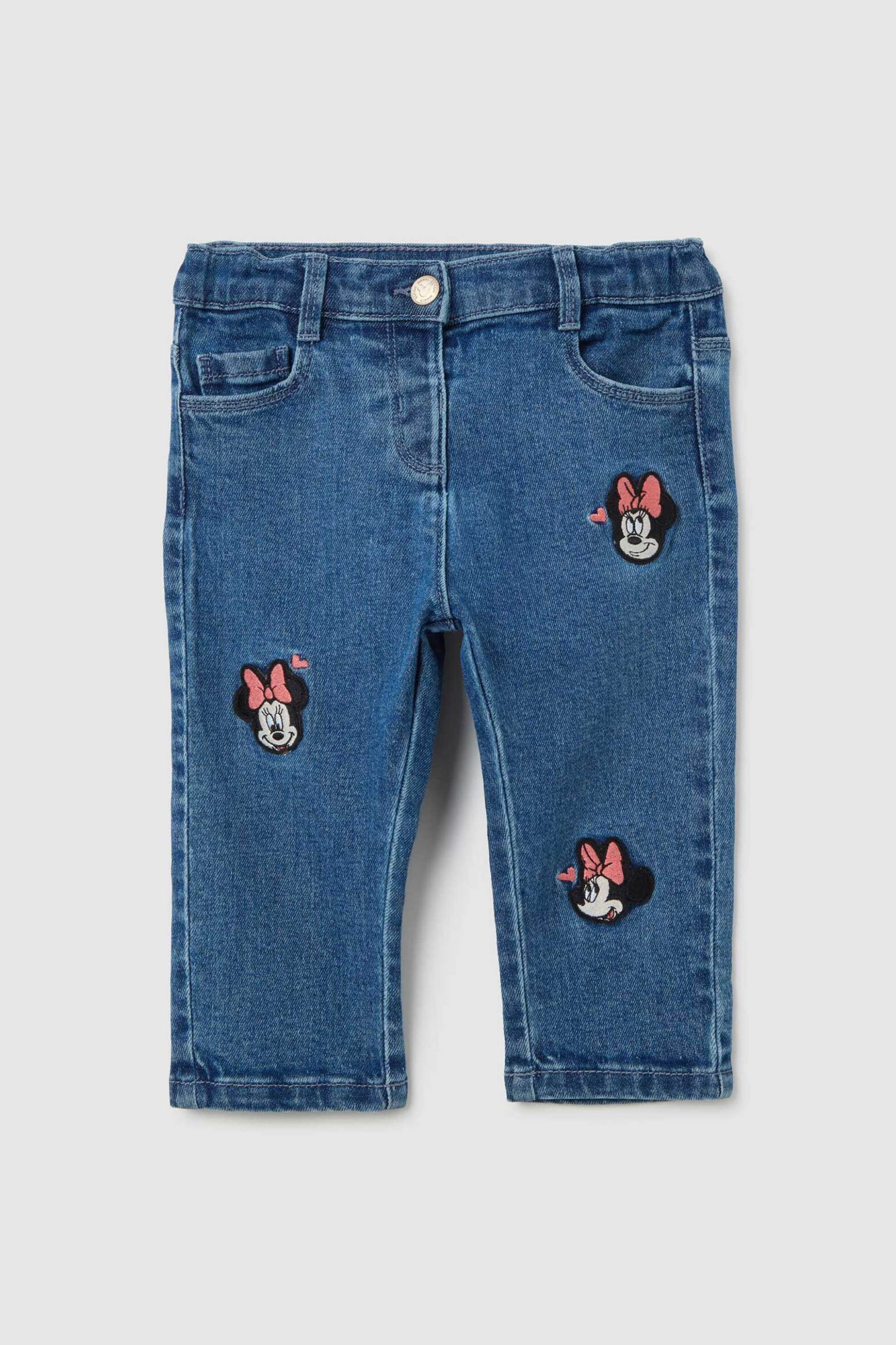 OVS βρεφικό τζιν παντελόνι με Minnie Mouse print Regular Fit - 002418057 Denim Blue