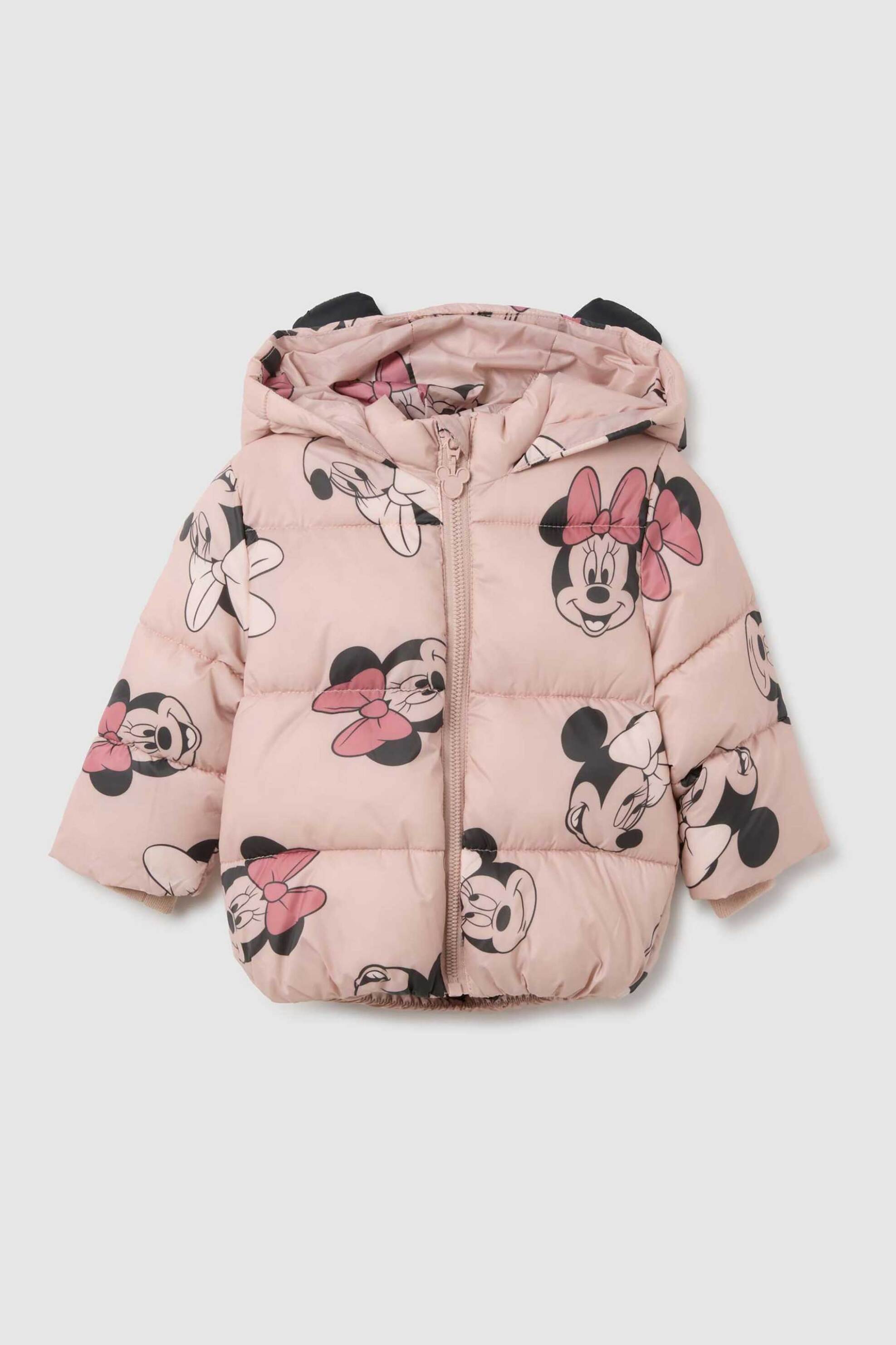 OVS βρεφικό μπουφάν με κουκούλα και Minnie Mouse print Regular Fit - 002458781 Ροζ