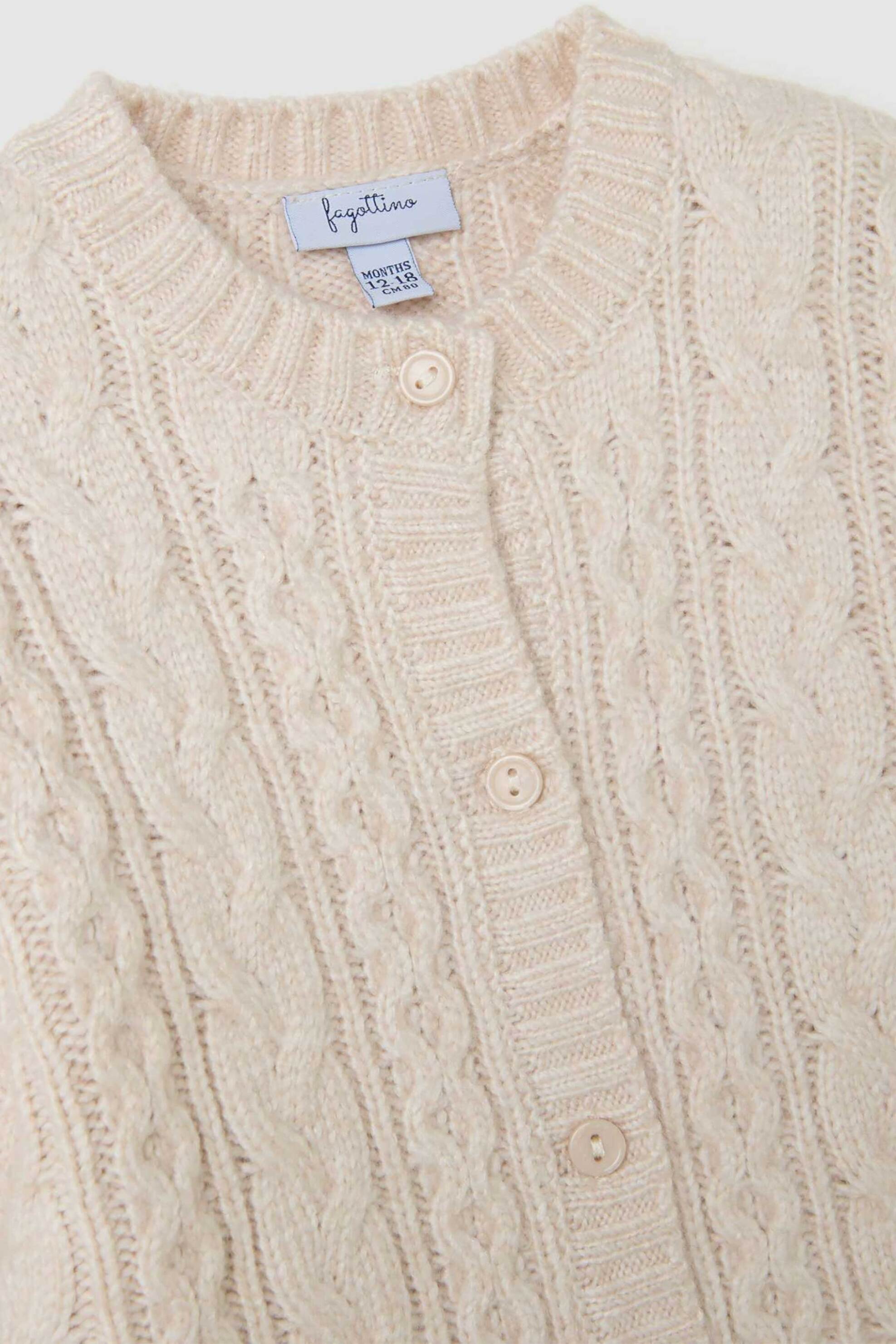 OVS βρεφική πλεκτή ζακέτα Regular Fit - 002468241 Μπεζ φωτογραφία