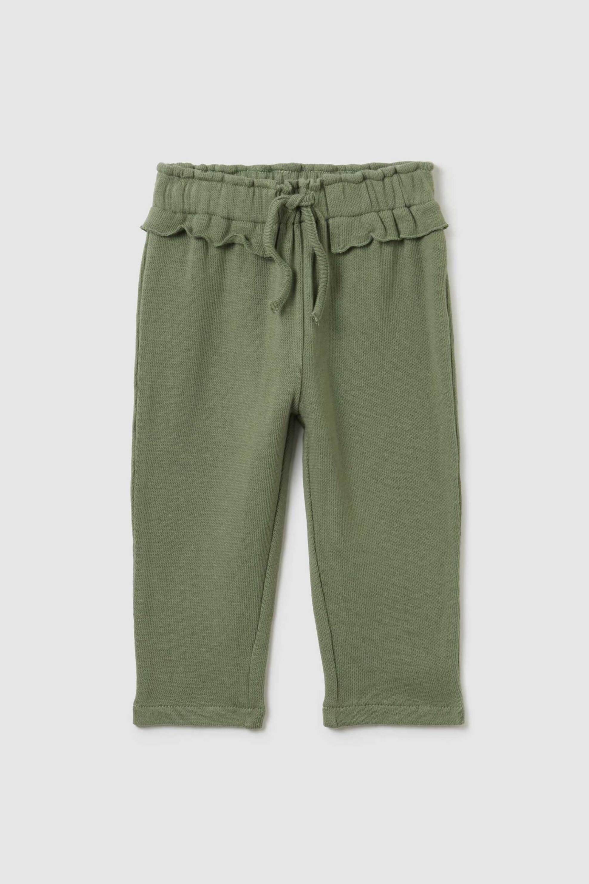 OVS βρεφικό παντελόνι με ελαστική μέση μονόχρωμο Baggy Fit - 002478429 Βεραμάν