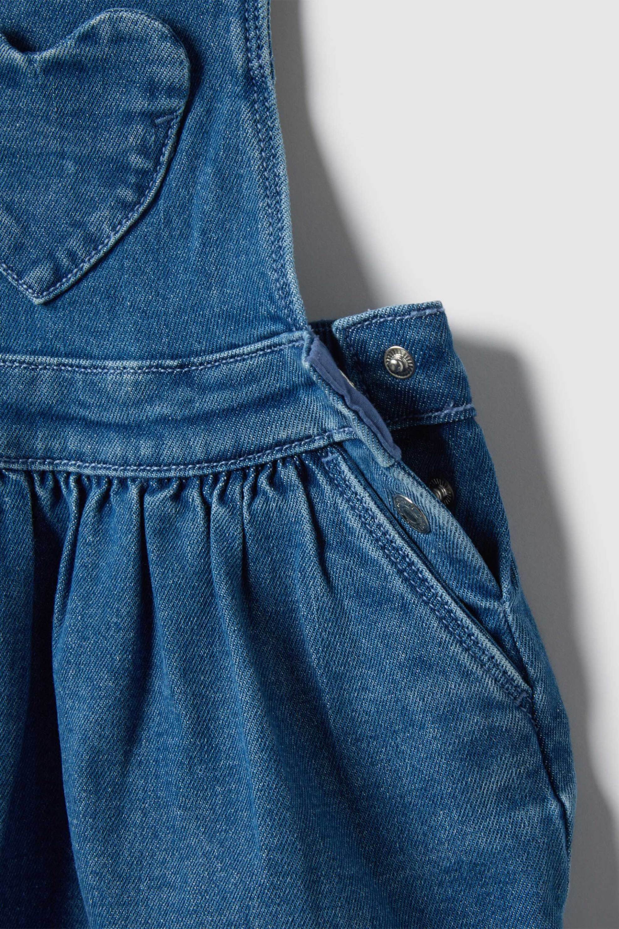 OVS βρεφική denim σαλοπέτα/φόρεμα με hearts print Regular Fit - 002514628 Denim Blue φωτογραφία
