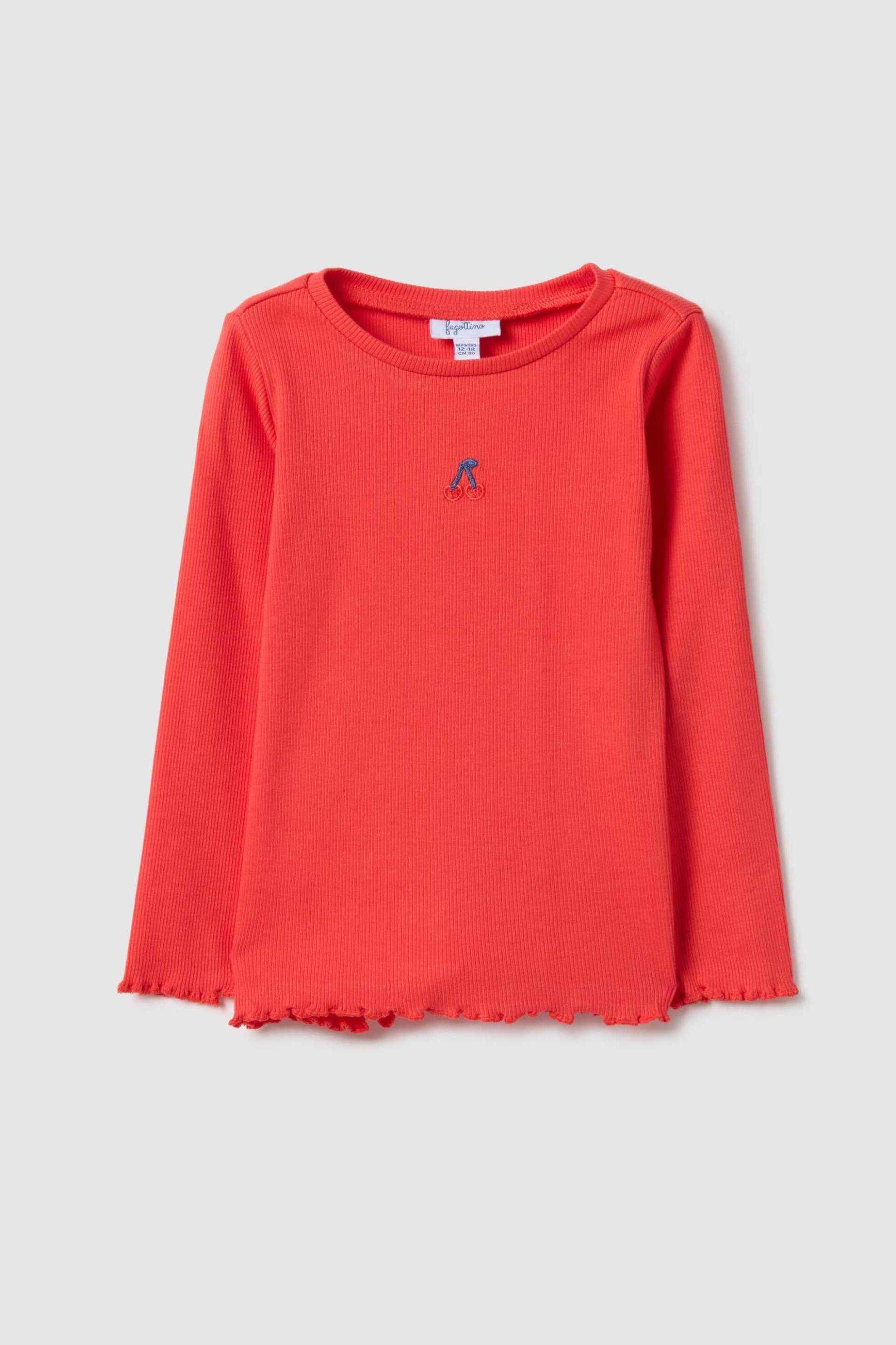 OVS βρεφική μπλούζα με print Regular Fit - 002553088 Κόκκινο