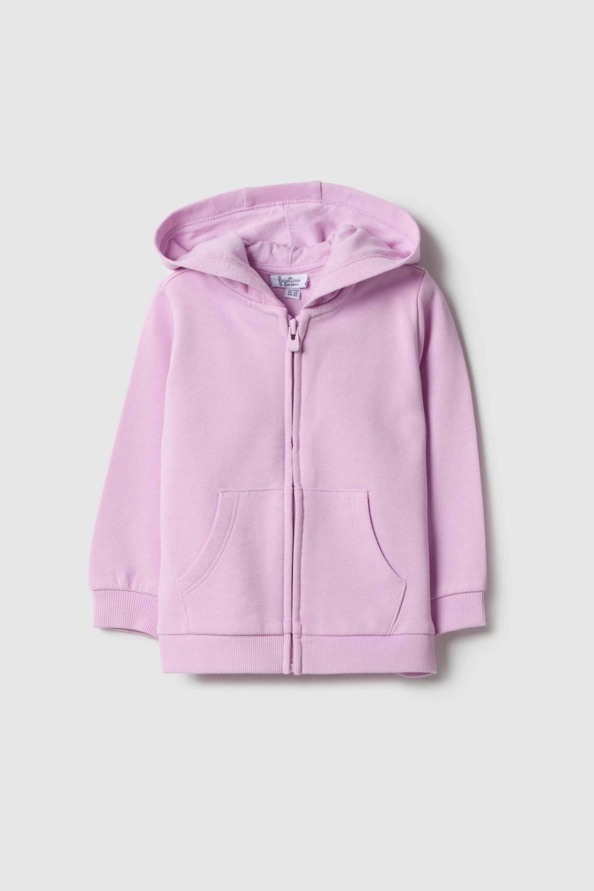 OVS βρεφική ζακέτα φούτερ μονόχρωμη Regular Fit - 002553175 Ροζ