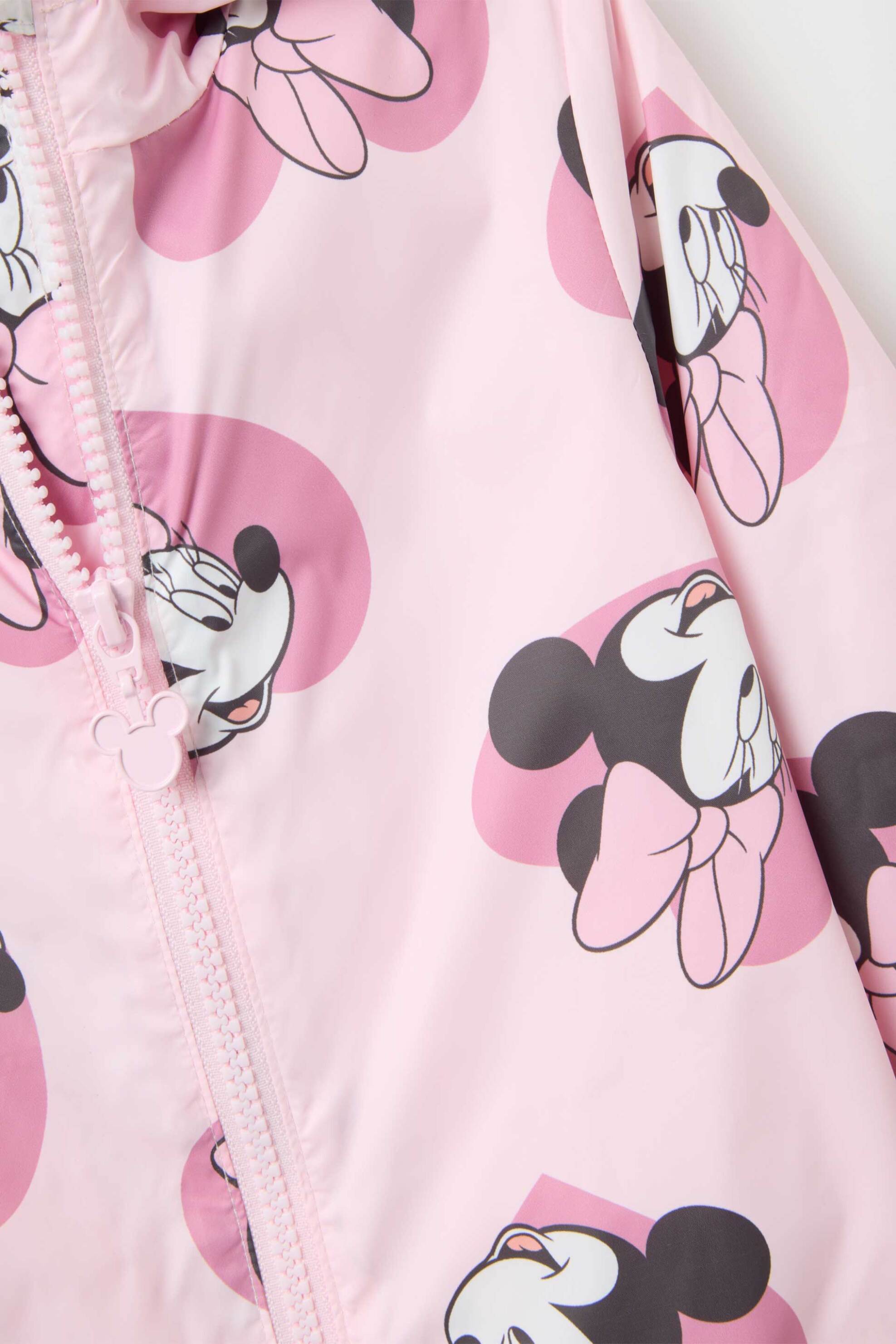 Ovs Βρεφικό Μπουφάν με Κουκούλα Και Print Disney Regular Fit - 002415270 Ροζ