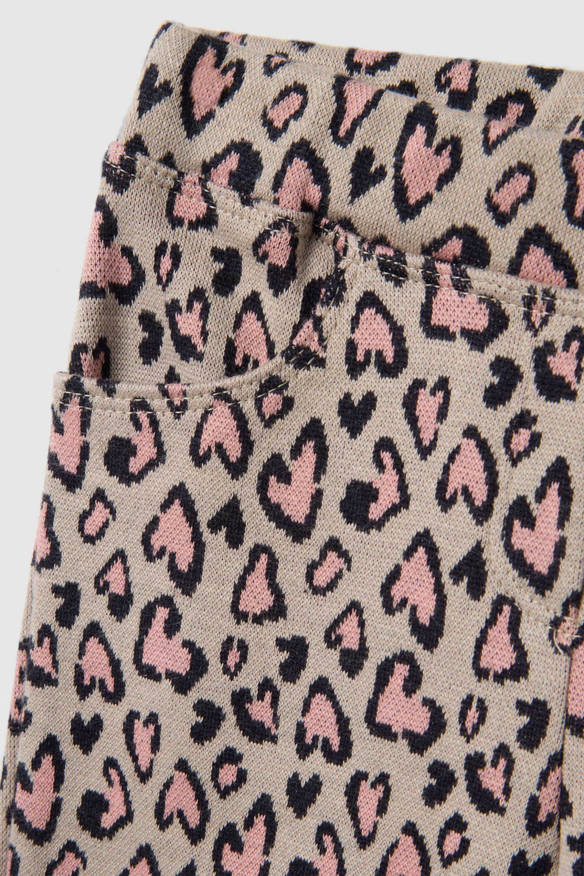 OVS βρεφικό παντελόνι με animal print Slim Fit - 002459890 Ροζ φωτογραφία