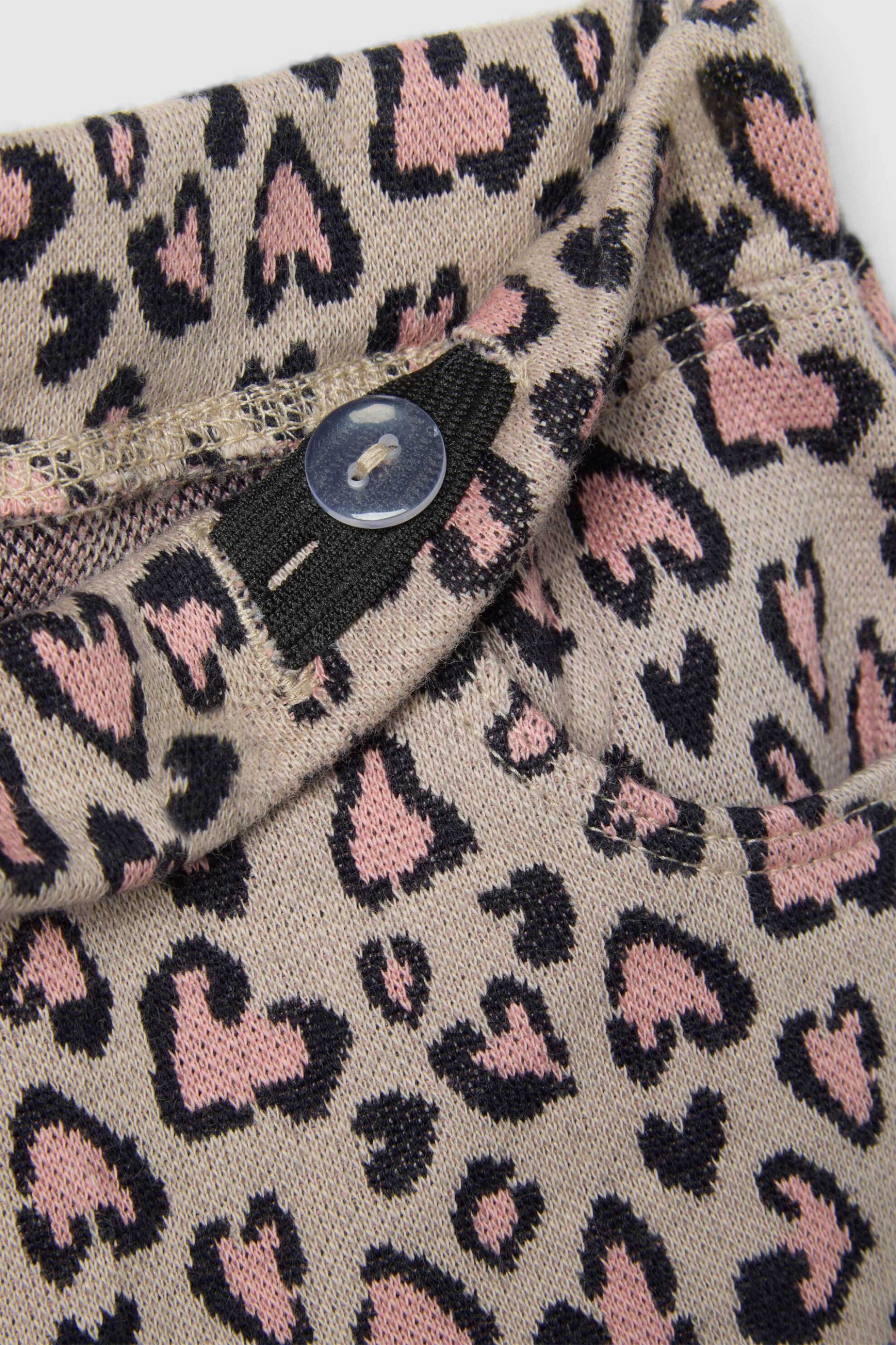 OVS βρεφικό παντελόνι με animal print Slim Fit - 002459890 Ροζ φωτογραφία