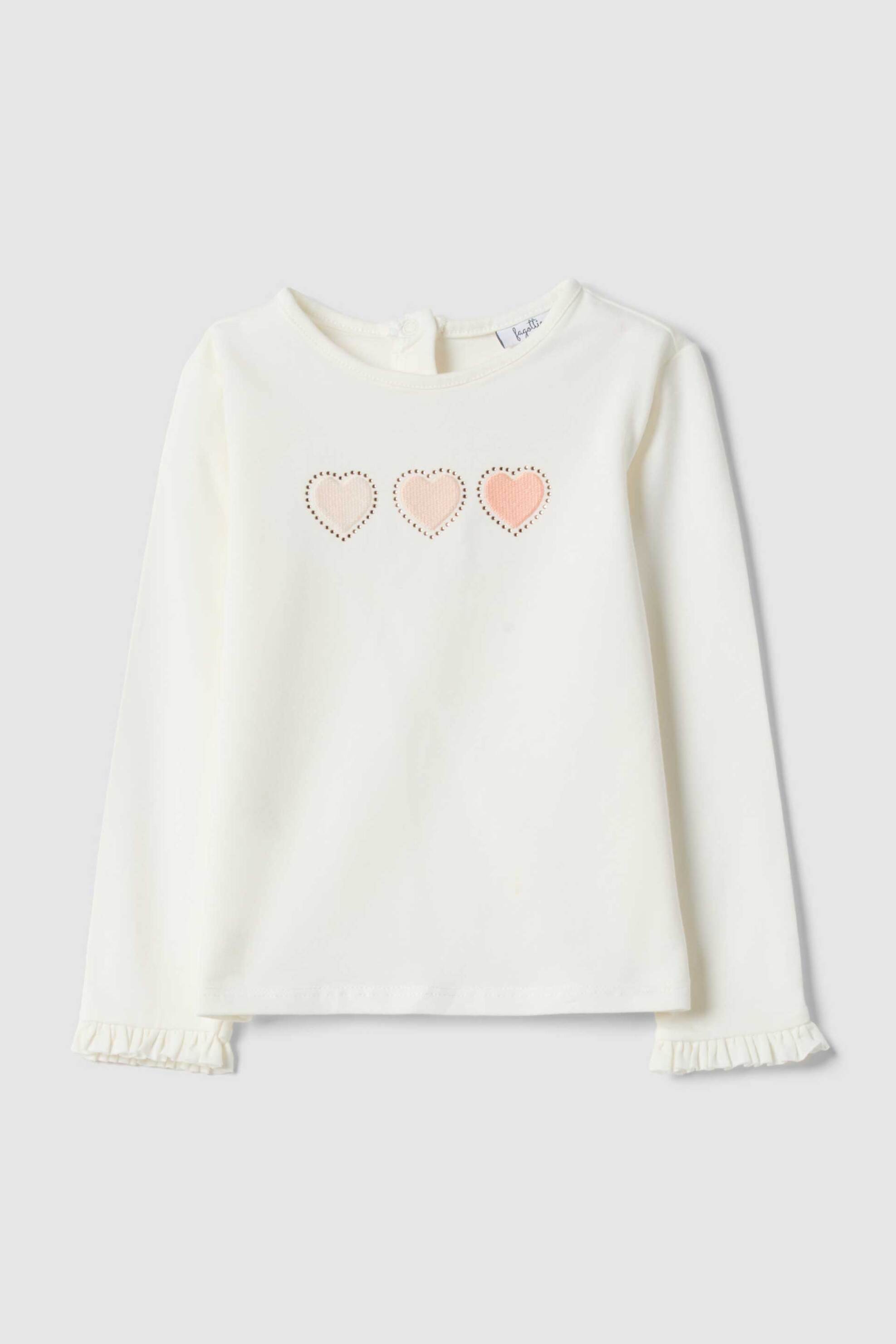 OVS βρεφική μπλούζα με print Regular Fit - 002478480 Λευκό