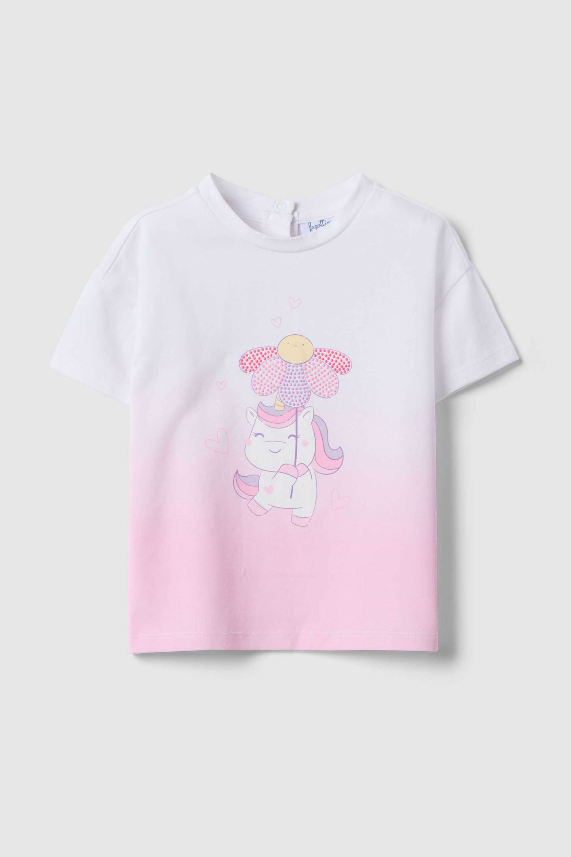 OVS βρεφικό T-shirt με print Regular Fit - 002576651 Λευκό