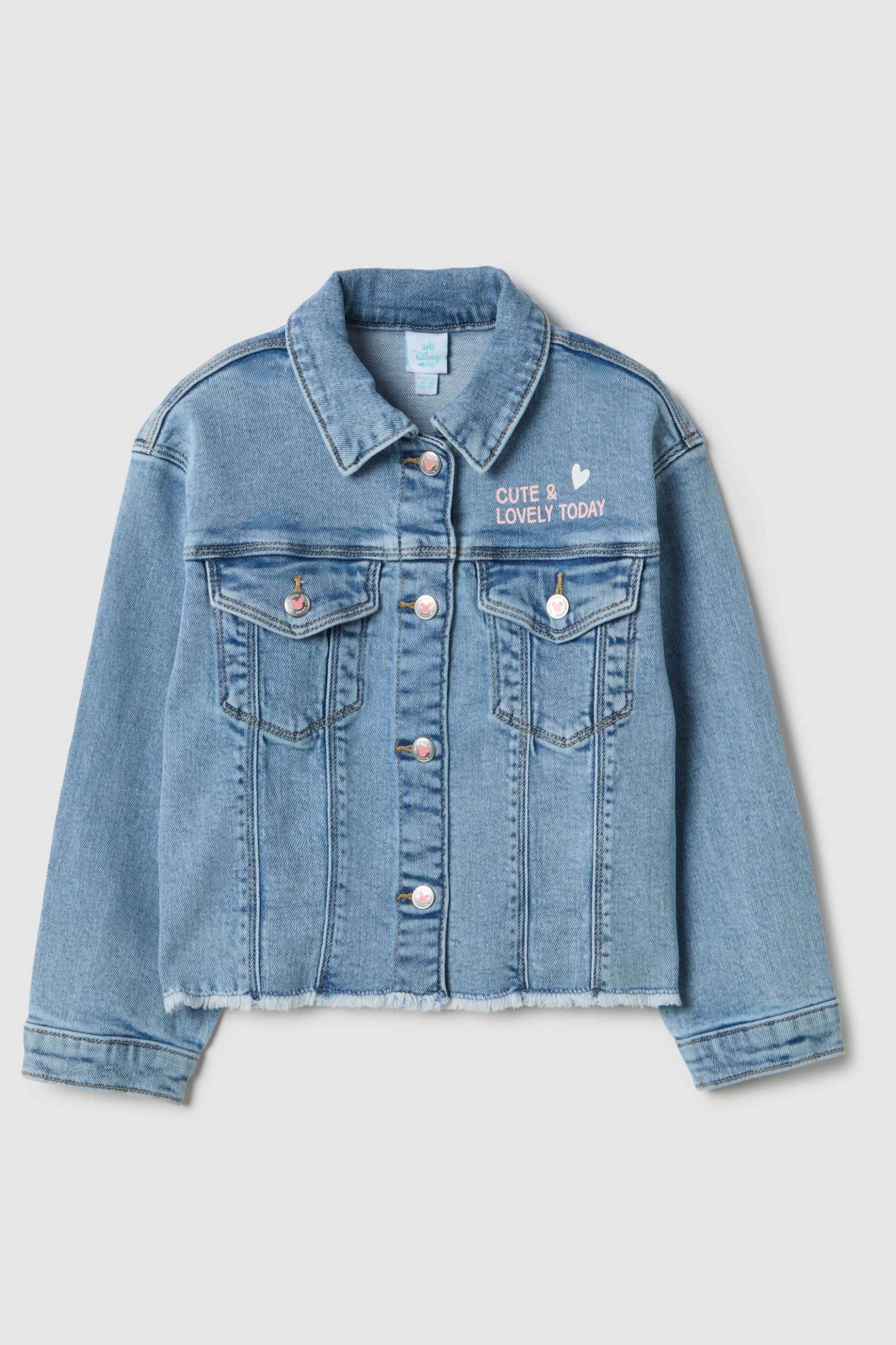 OVS βρεφικό denim μπουφάν με print "Minnie Mouse" Regular Fit - 002514650 Denim Blue