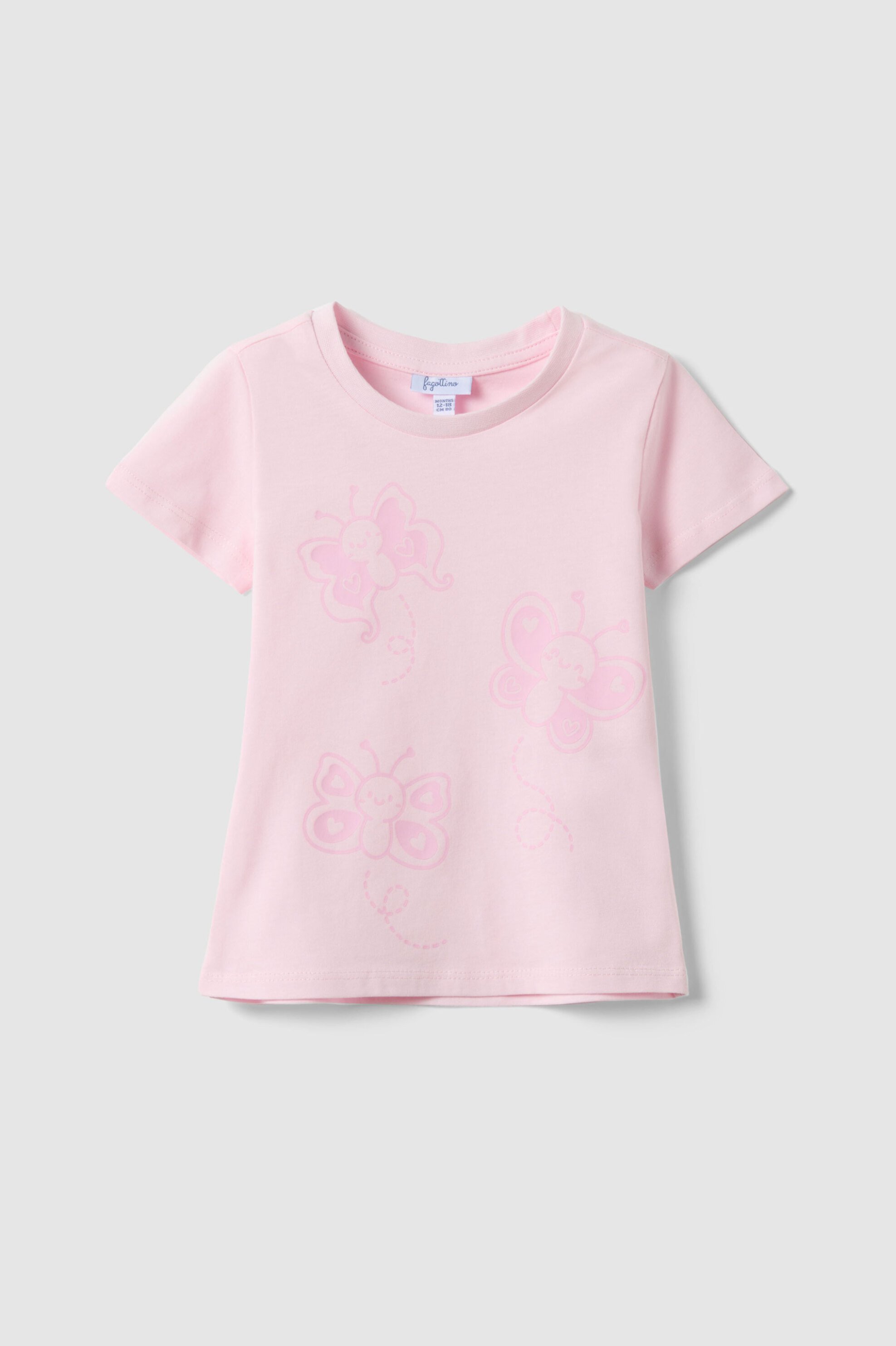 OVS βρεφικό T-shirt με print Regular Fit - 002617141 Ροζ