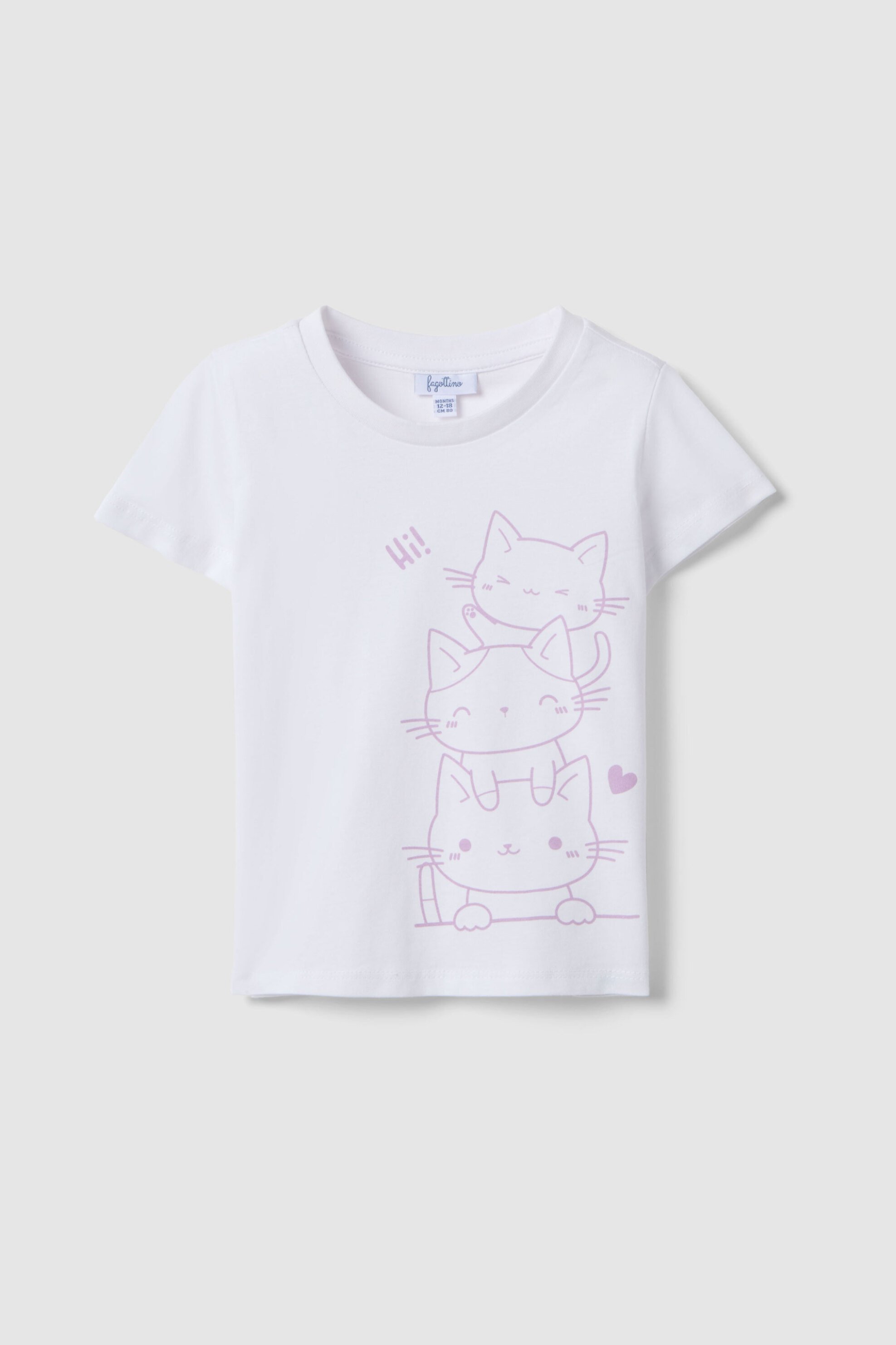 OVS βρεφικό T-shirt με print Regular Fit - 002617146 Λευκό