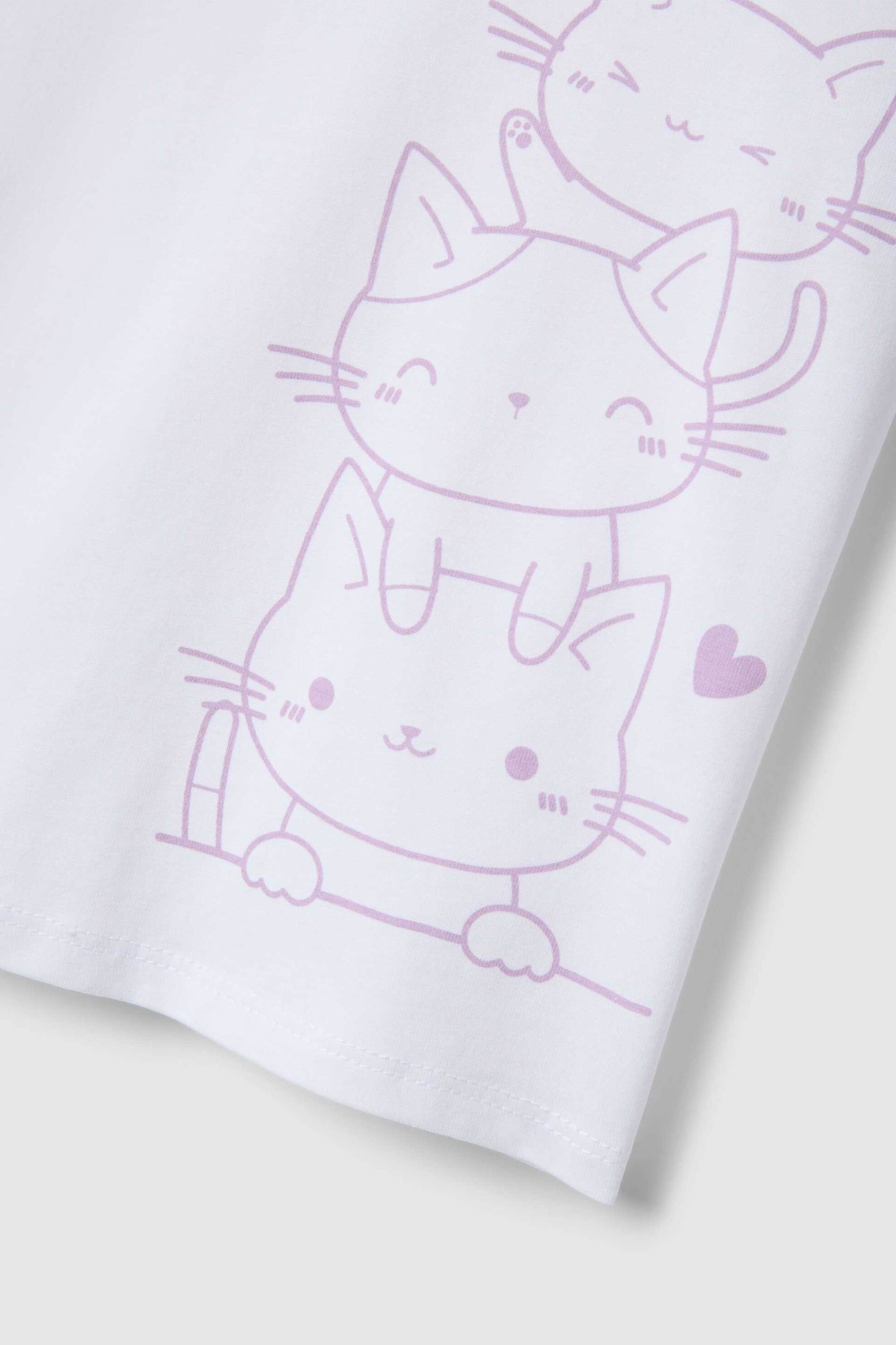 OVS βρεφικό T-shirt με print Regular Fit - 002617146 Λευκό φωτογραφία