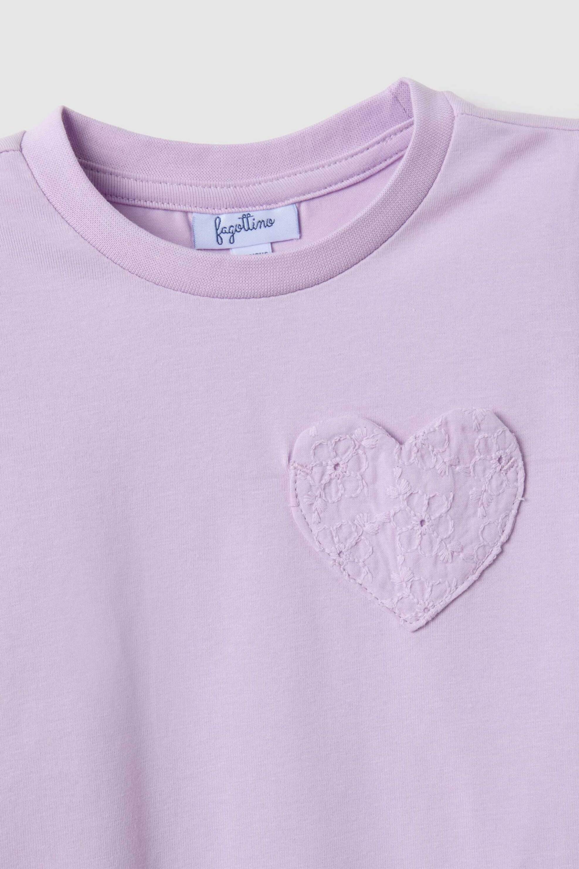 OVS βρεφικό T-shirt με print καρδιά Regular Fit - 002617160 Λιλά φωτογραφία